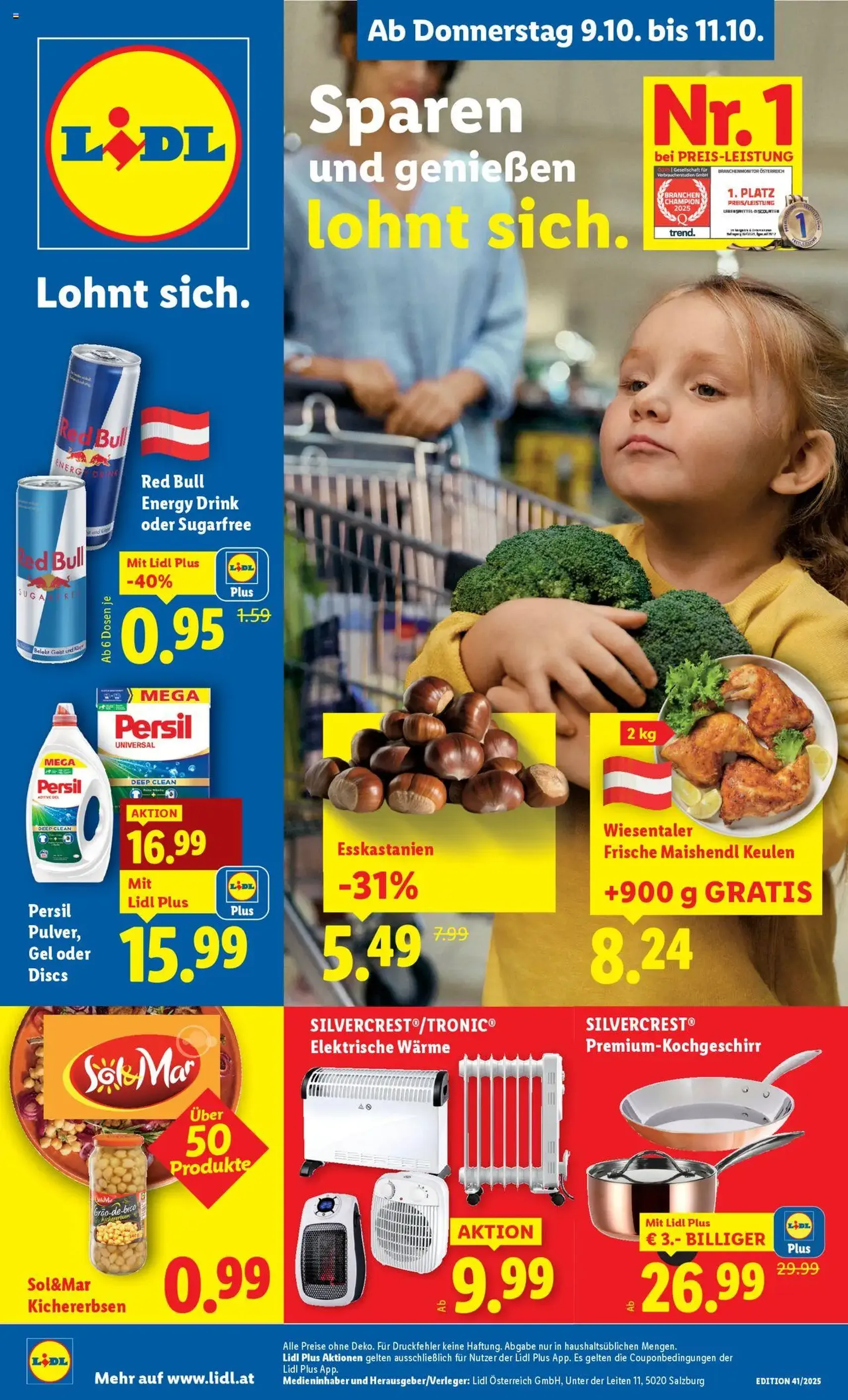 Lidl Flugblatt - - Gültiger Prospekt ab 09.10.2025, Seite 1 von insgesamt 48