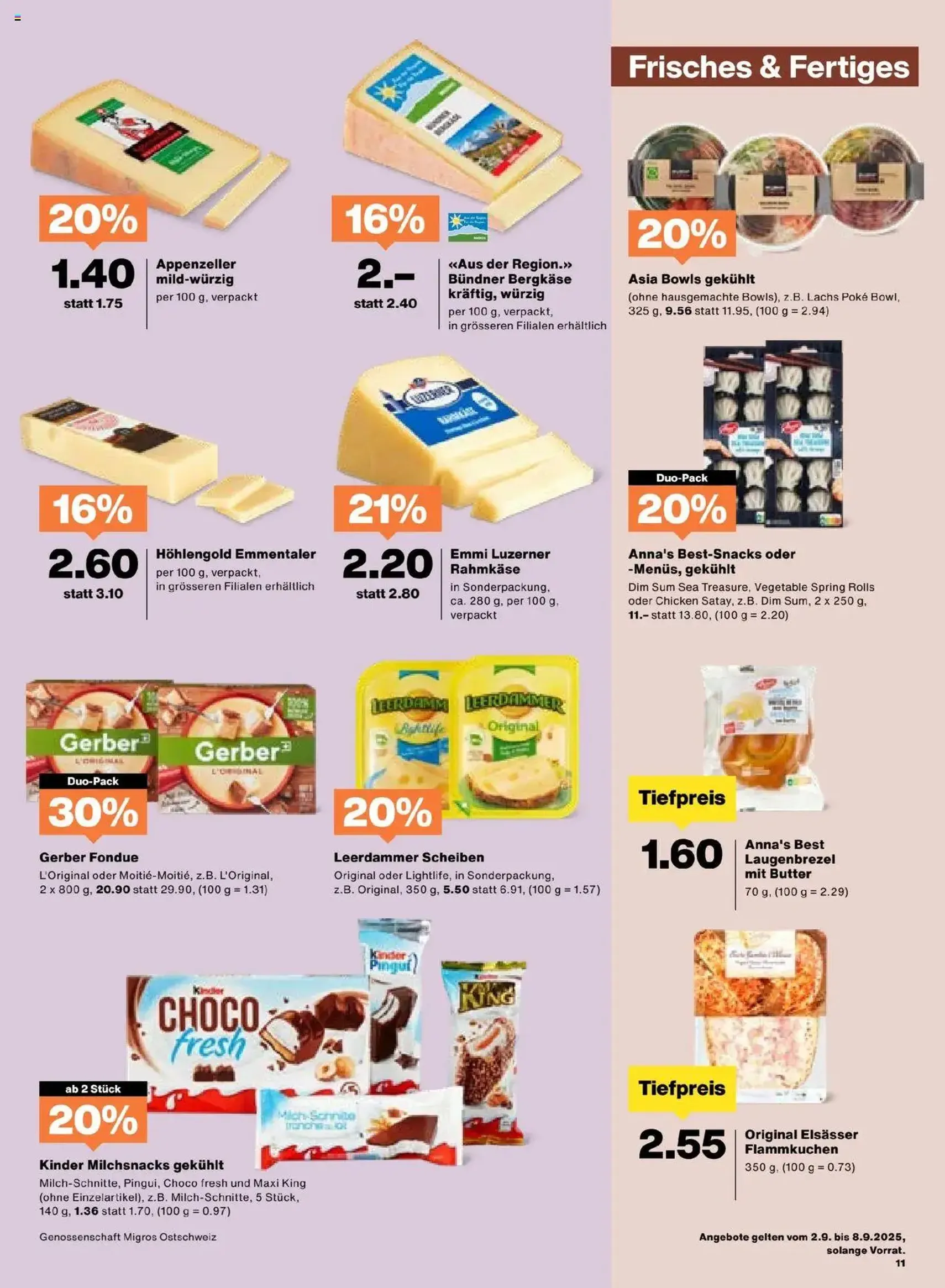 Migros Aktionen - Gültiger Prospekt ab 02.09.2025, Seite 11 von insgesamt 20 Migros Aktionen - Gültiger Prospekt ab 02.09.2025, Seite 11 von insgesamt 20