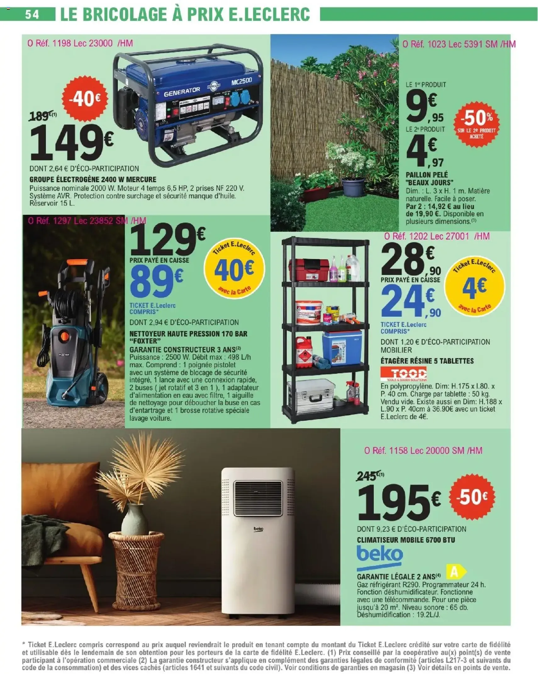 E.Leclerc catalogue de la semaine 22 - brochure valable à partir du 26/05/2026, page 54 sur 66