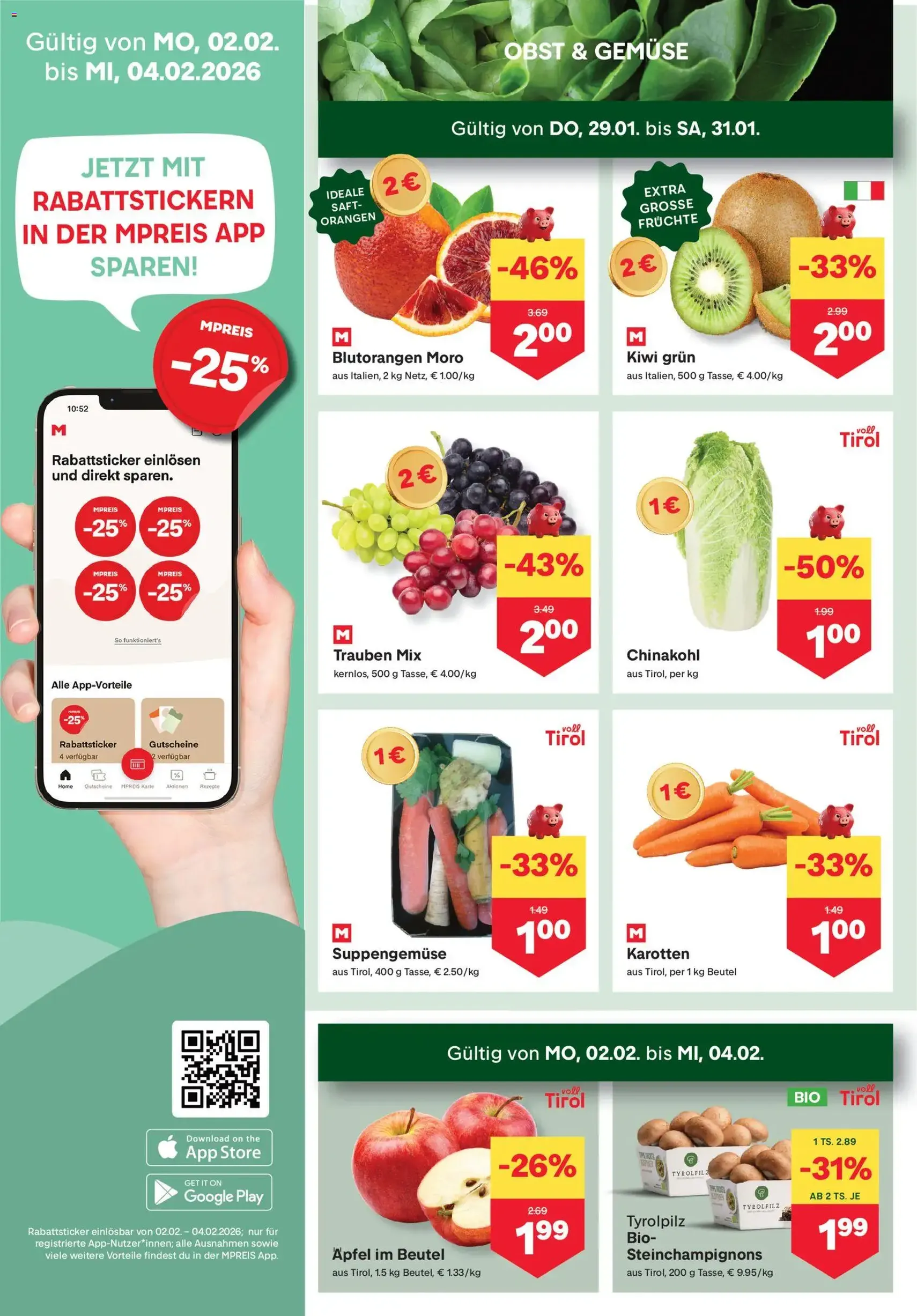 MPREIS Flugblatt - Gültiger Prospekt ab 29.01.2026, Seite 2 von insgesamt 14