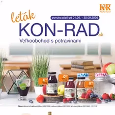KON - RAD leták - náhľad letáku platný od 01.09.2026