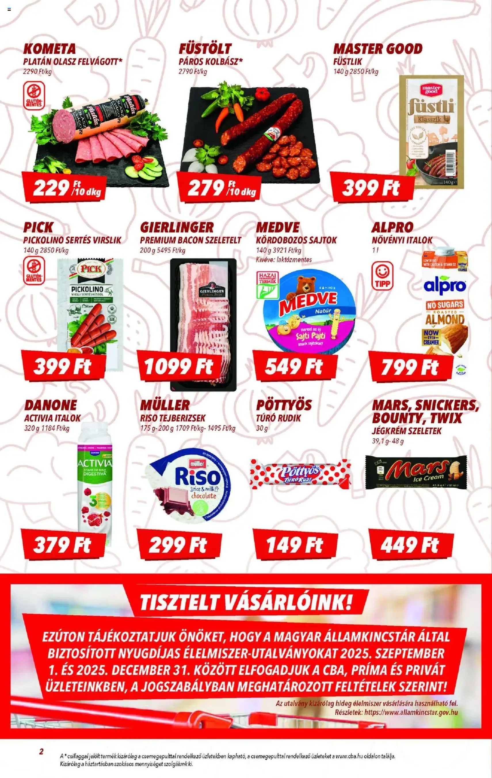 CBA Akciós újság - 2025.09.11. érvényes szórólap 2 oldal 8 oldalból CBA Akciós újság - 2025.09.11. érvényes szórólap 2 oldal 8 oldalból