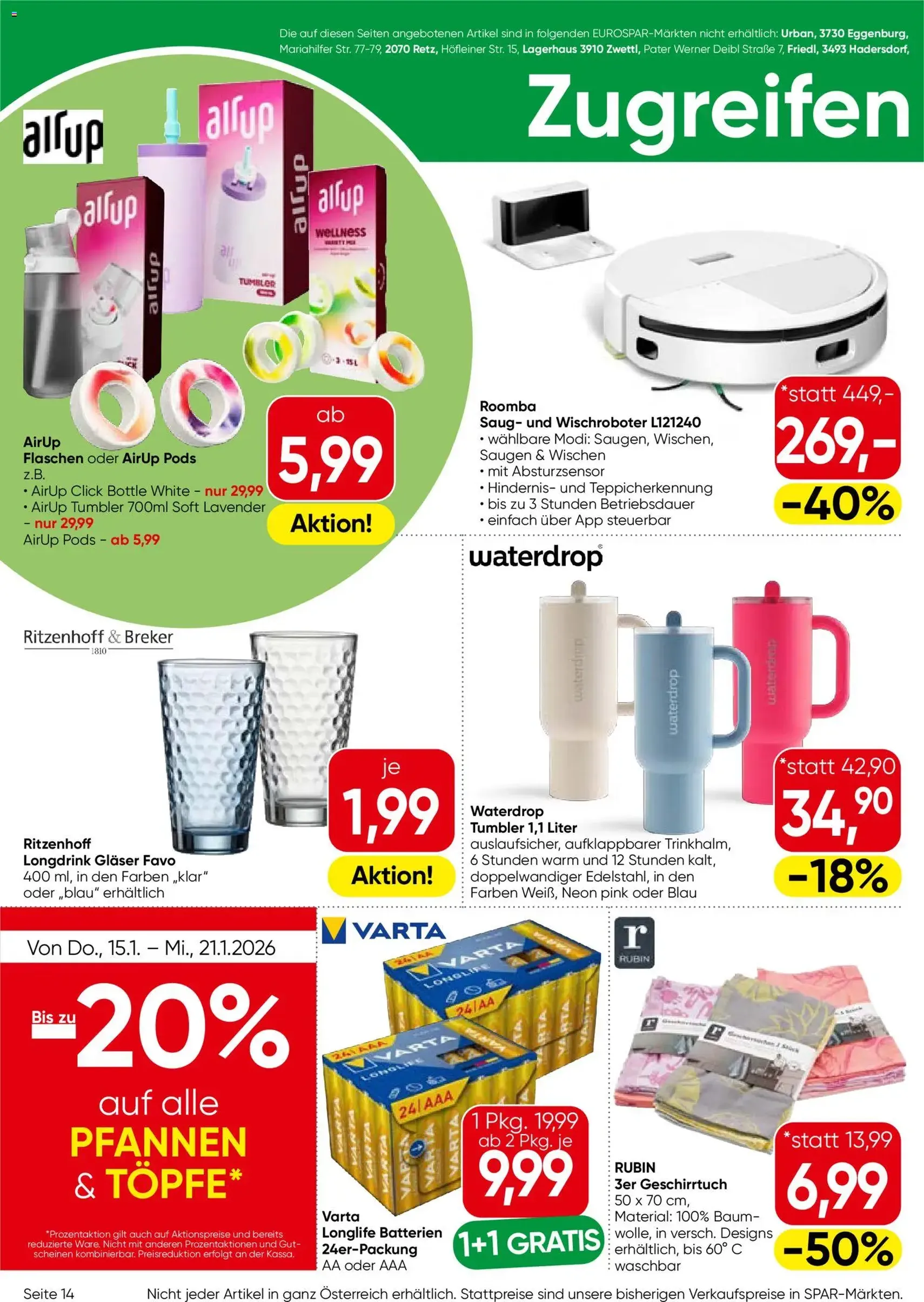 Eurospar Flugblatt - Gültiger Prospekt ab 15.01.2026, Seite 14 von insgesamt 16