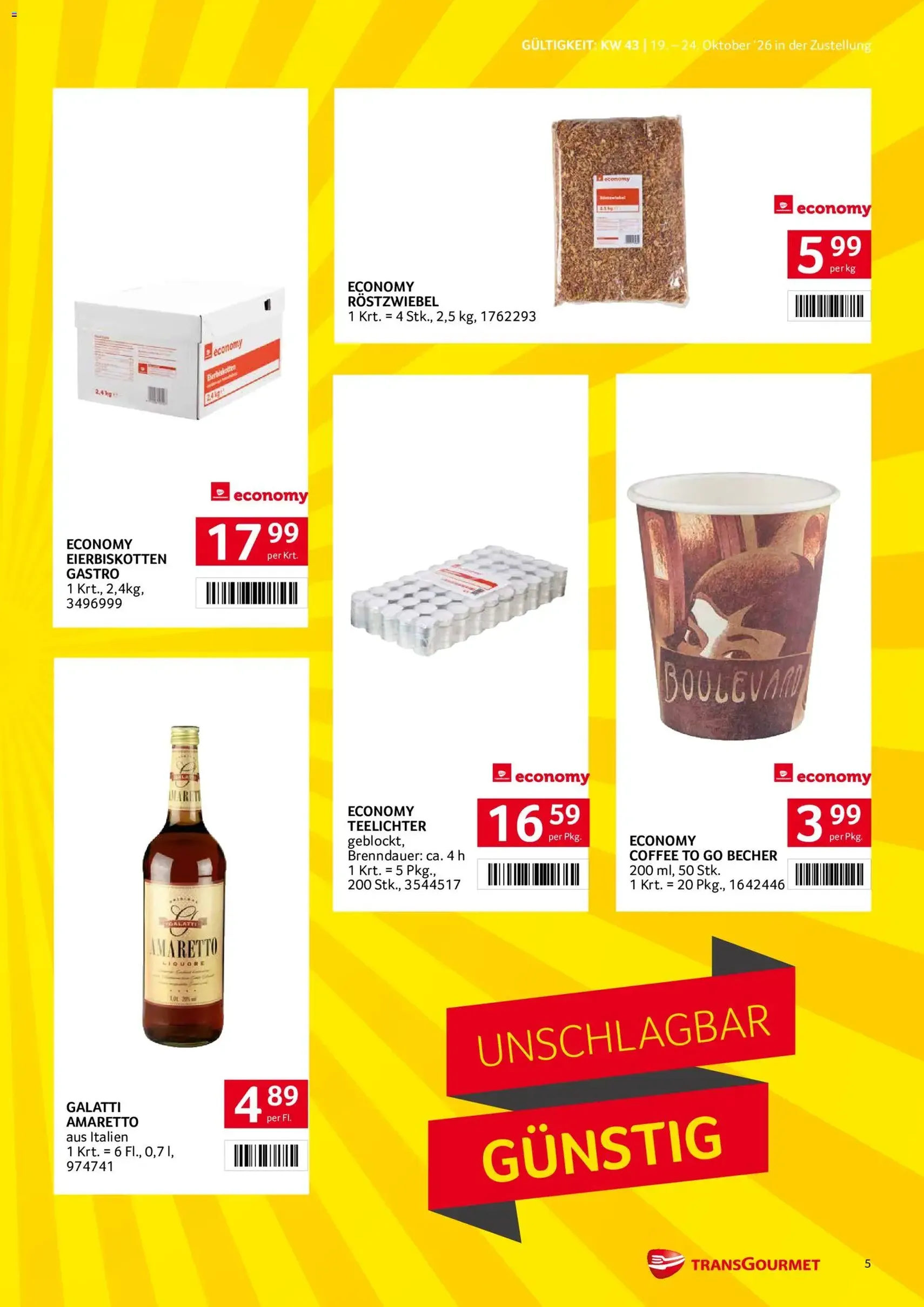 Transgourmet Flugblatt - Gültiger Prospekt ab 19.10.2026, Seite 5 von insgesamt 40
