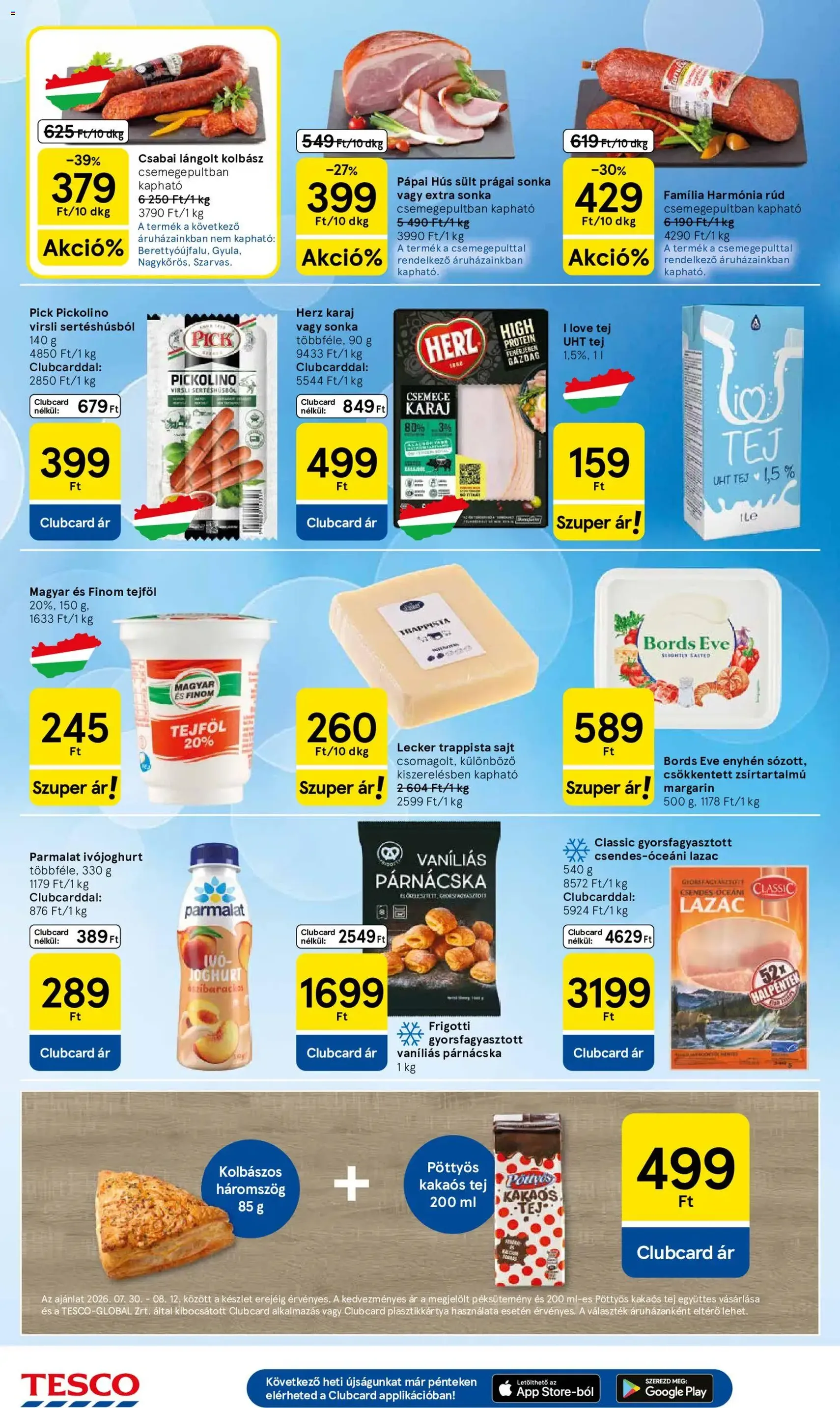 Tesco aktuális akciós újság - 2026.08.06. érvényes szórólap 4 oldal 32 oldalból