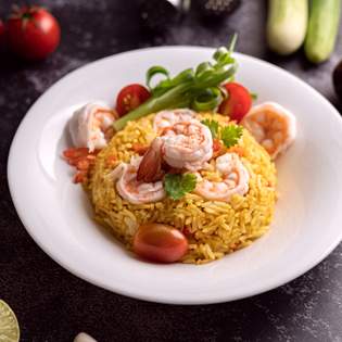 Previsualización de la receta El mejor arroz con gambas simple