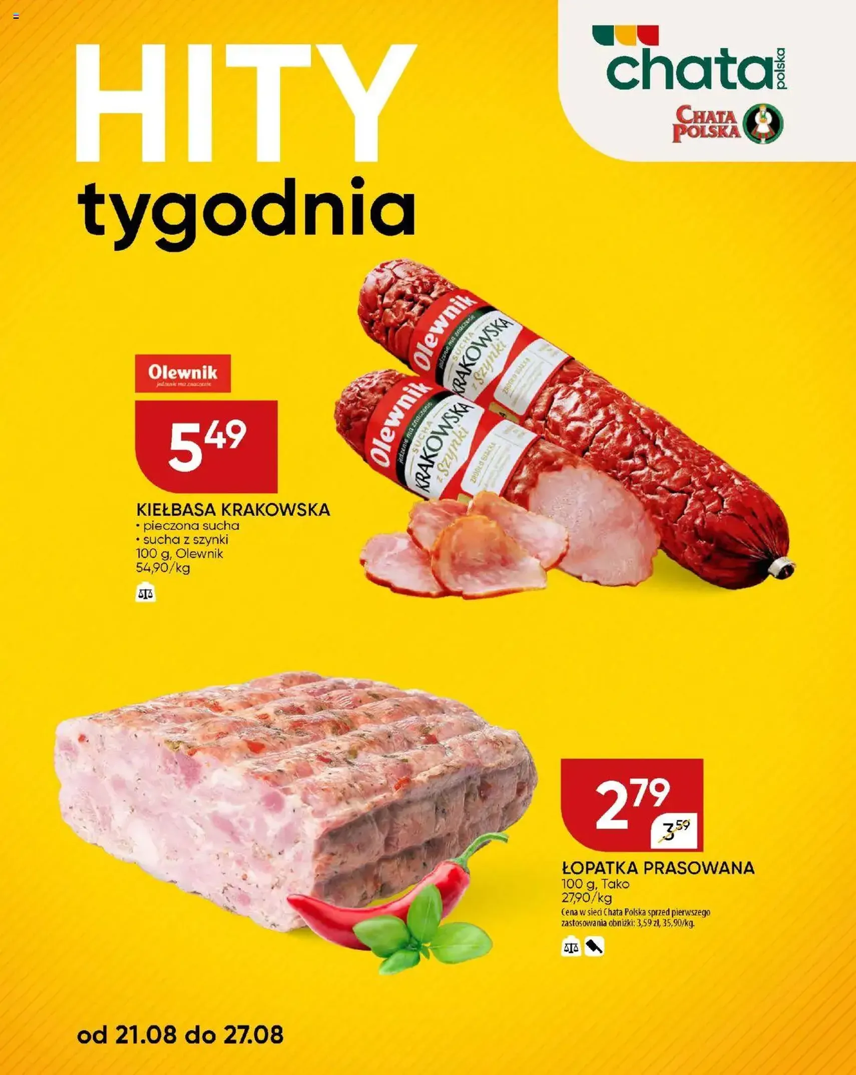 Chata Polska Gazetka - ważny gazetka od 21.08.2025 strona 1 z 3