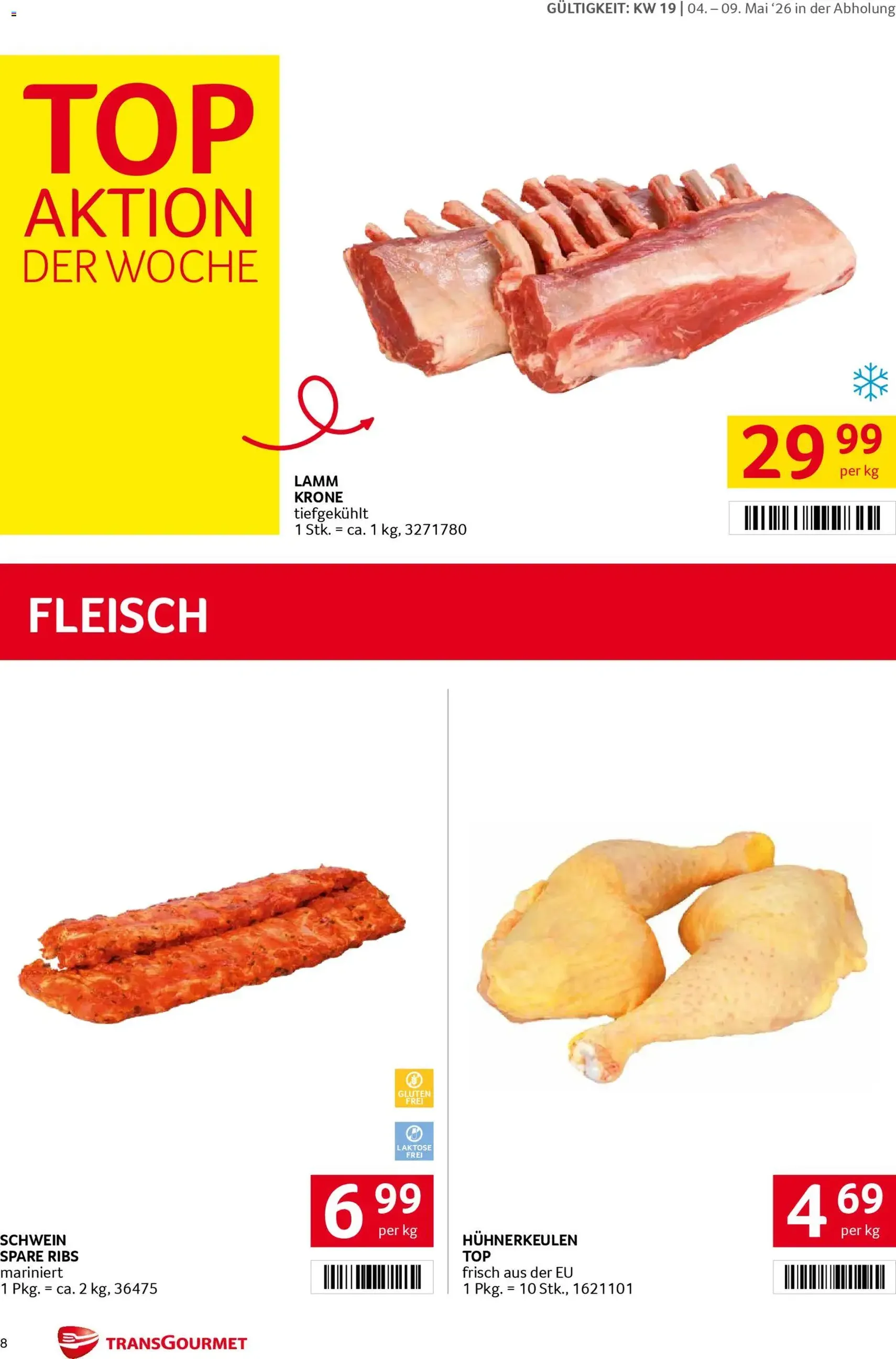 Transgourmet Flugblatt - Gültiger Prospekt ab 04.05.2026, Seite 8 von insgesamt 32