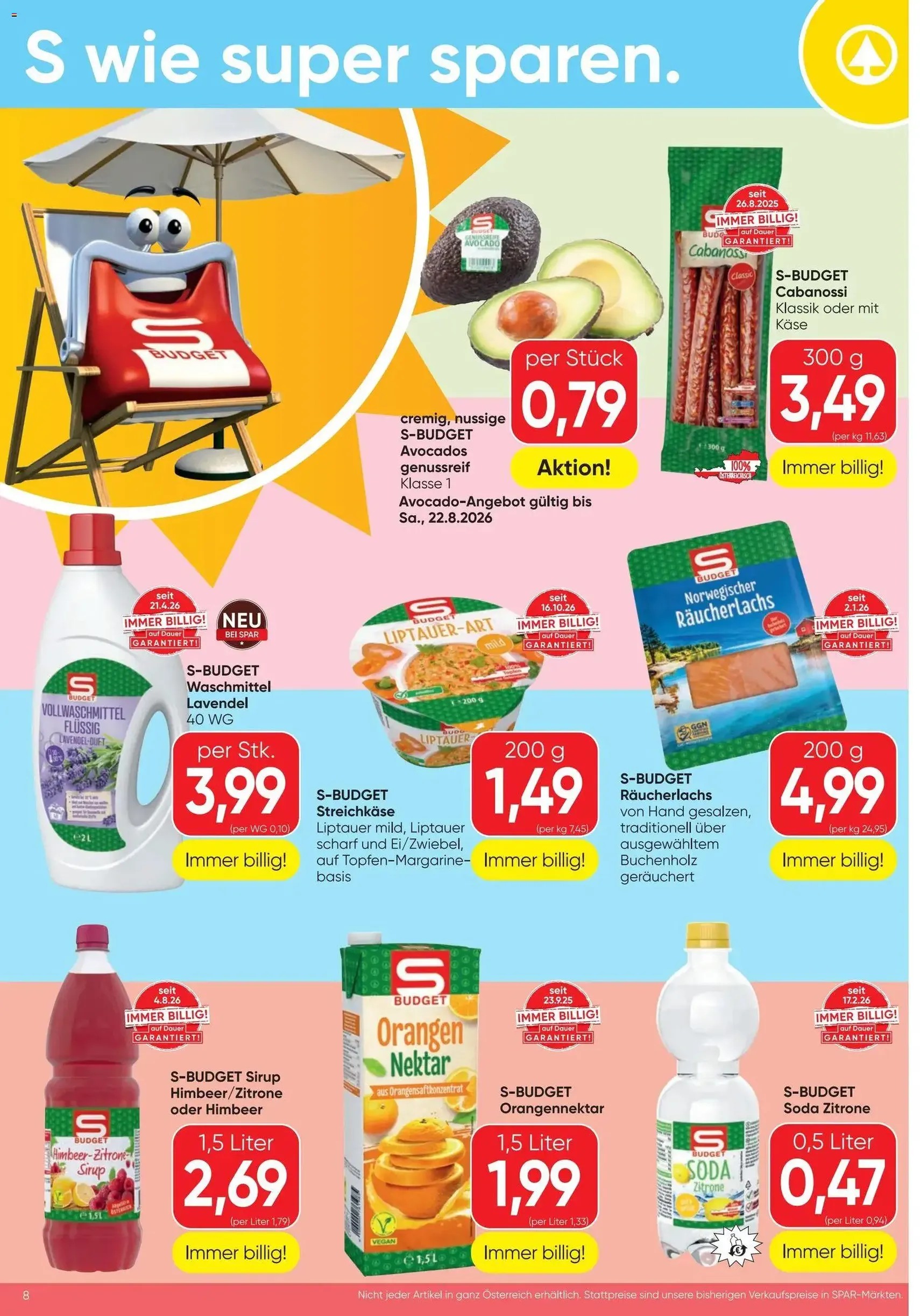 Spar - Flugblatt - Gültiger Prospekt ab 20.08.2026, Seite 8 von insgesamt 12