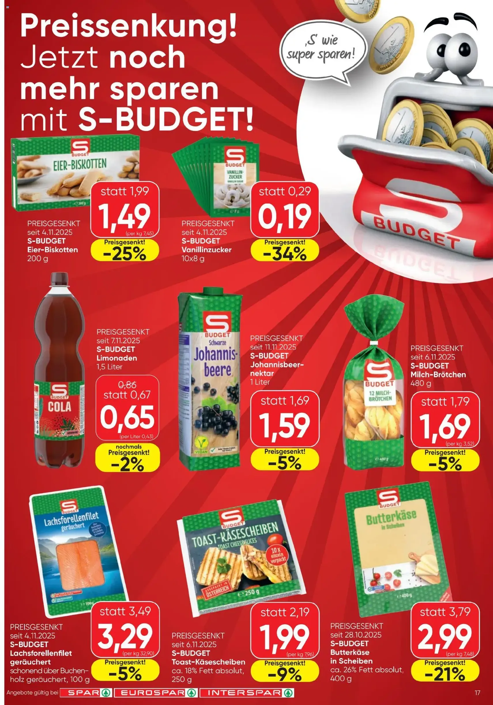 Spar Flugblatt - Gültiger Prospekt ab 20.11.2025, Seite 17 von insgesamt 20