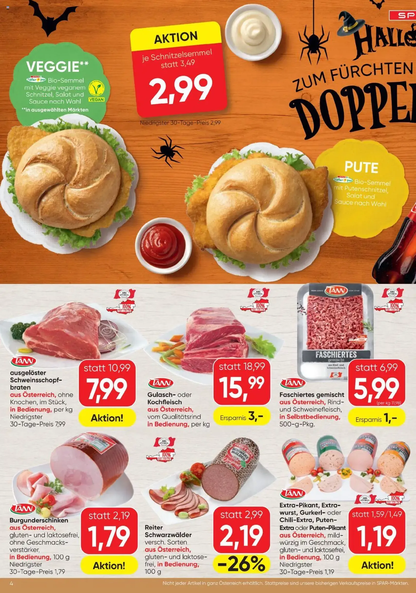 Spar Flugblatt - Gültiger Prospekt ab 23.10.2025, Seite 4 von insgesamt 20 Spar Flugblatt - Gültiger Prospekt ab 23.10.2025, Seite 4 von insgesamt 20