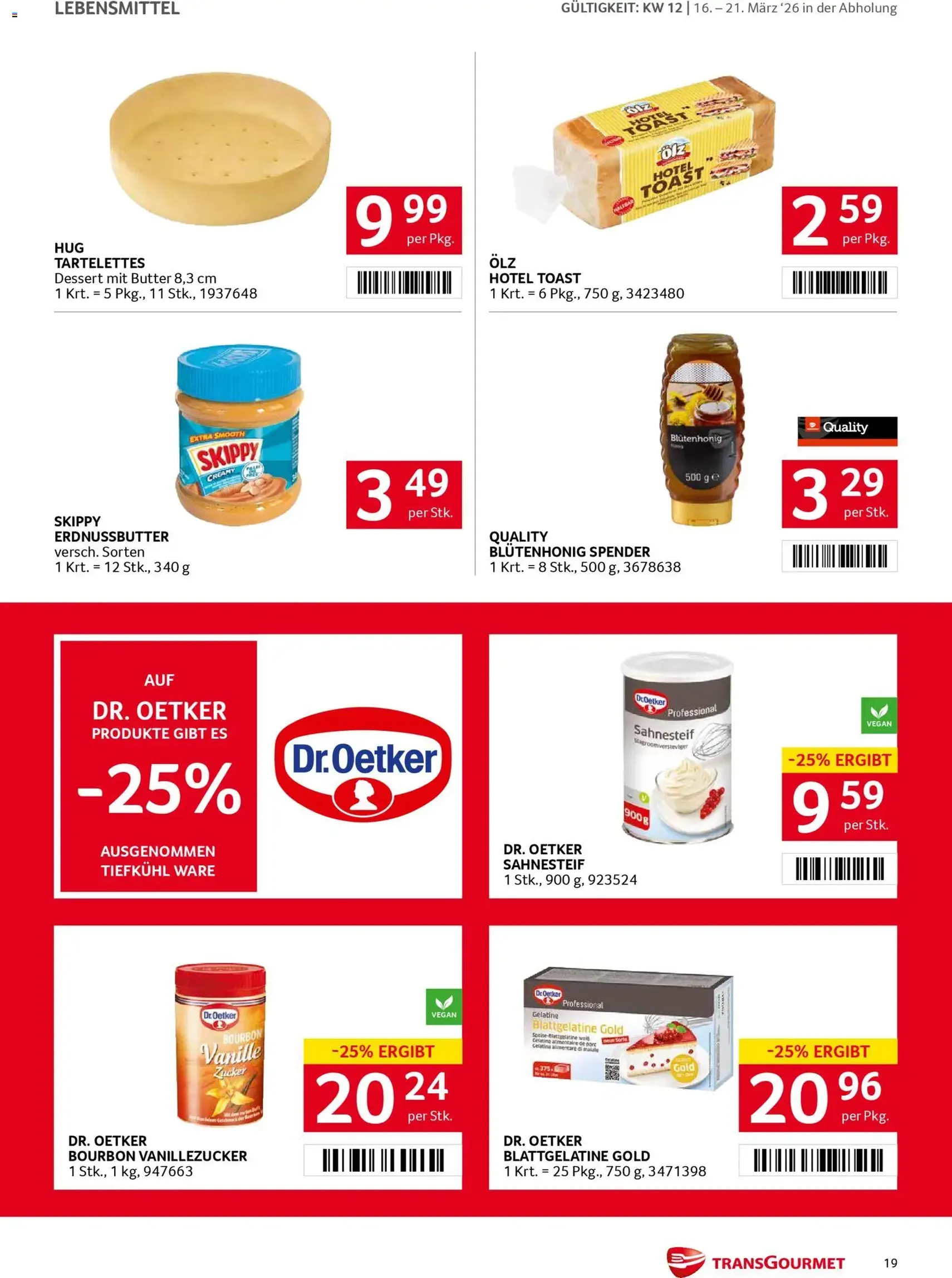 Transgourmet Flugblatt - Gültiger Prospekt ab 16.03.2026, Seite 19 von insgesamt 36