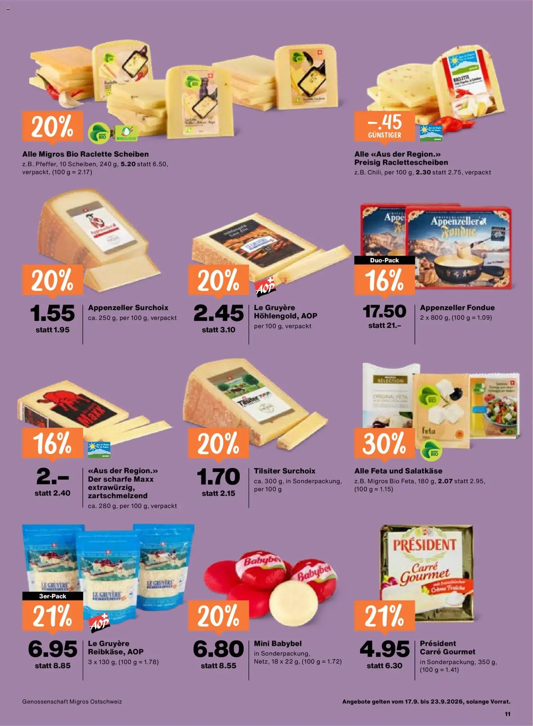 Migros aktionen - Gültiger Prospekt ab 17.09.2026, Seite 11 von insgesamt 24