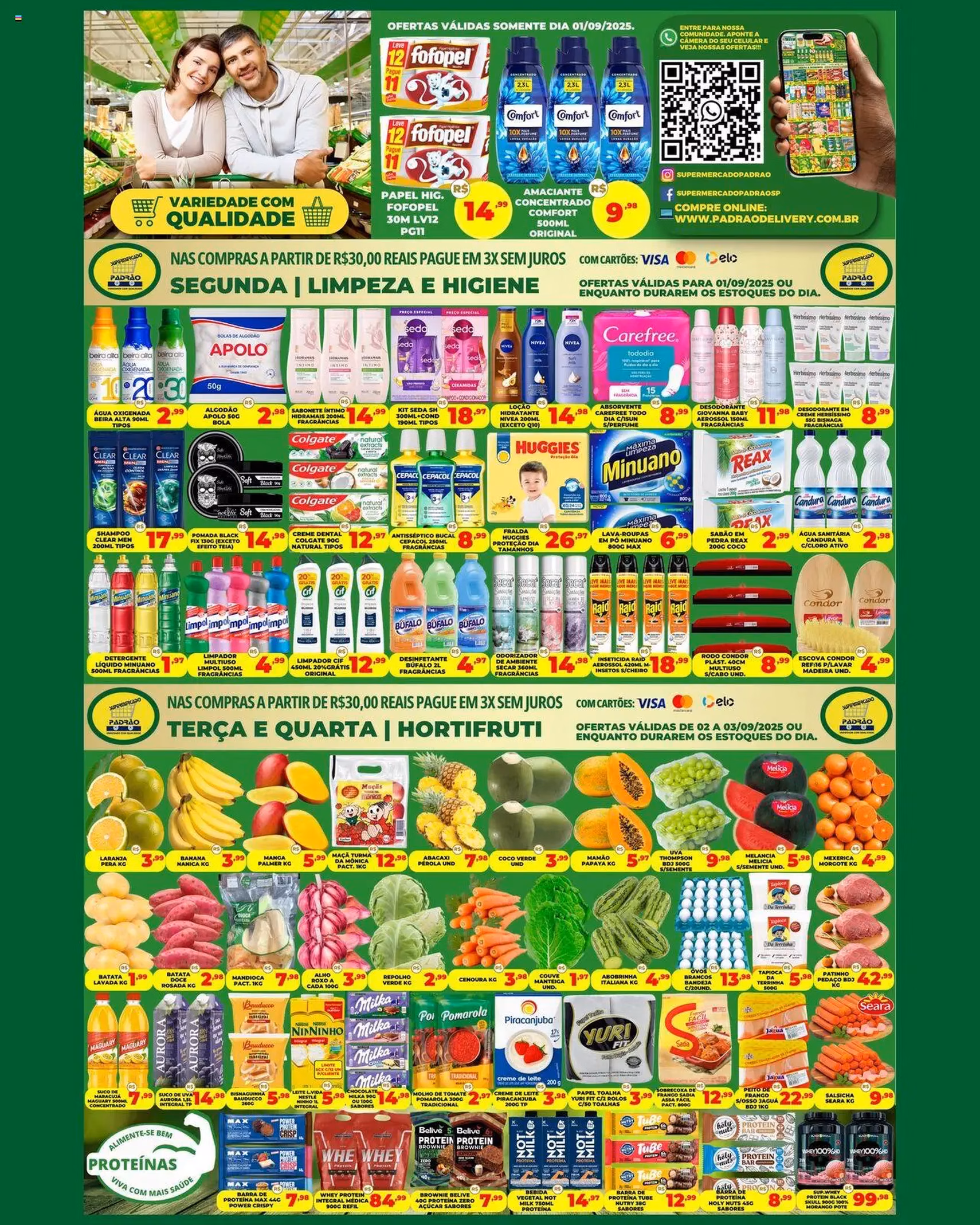 Supermercado Padrão - Ofertas da semana - folheto válido a partir de 01/09/2025 página 1 de 2