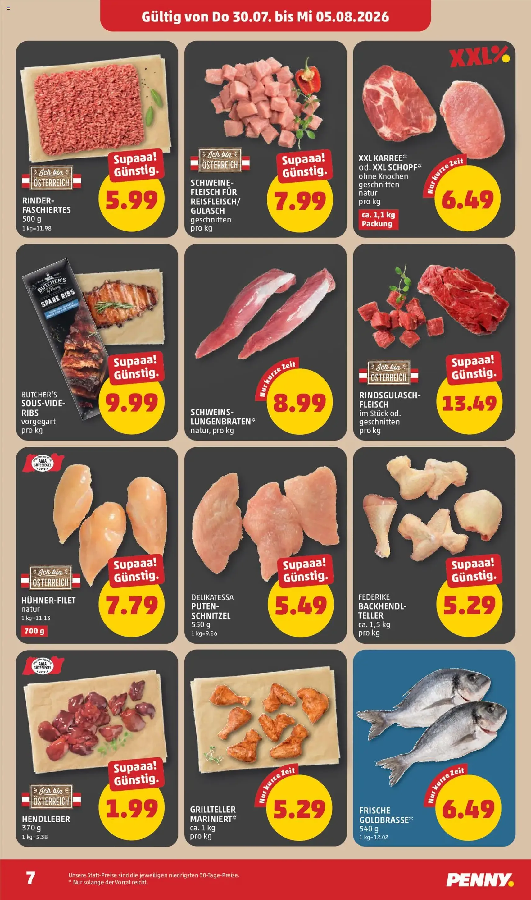 Penny Markt Flugblatt - Gültiger Prospekt ab 30.07.2026, Seite 7 von insgesamt 28