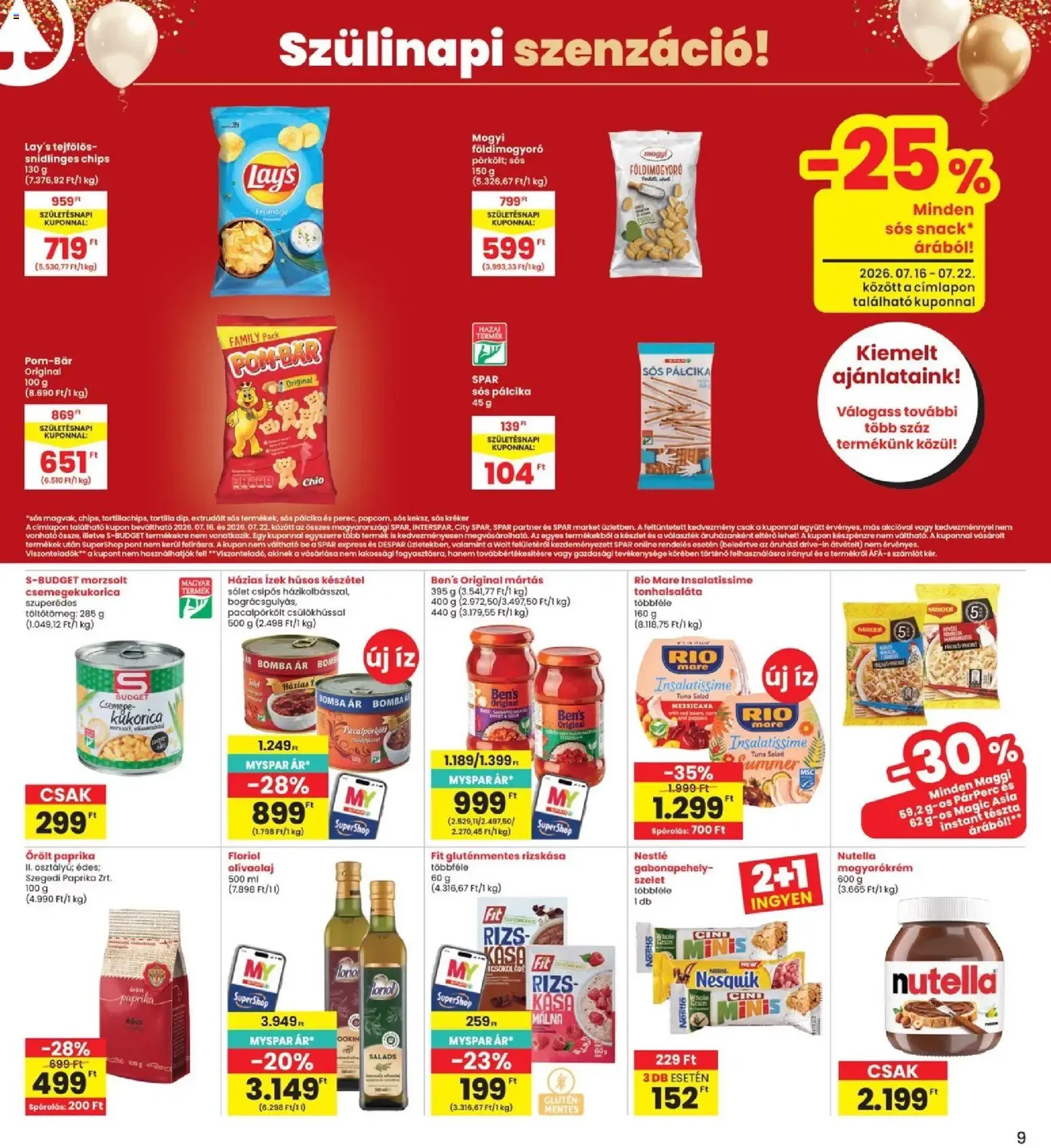 Interspar akciós újság - 2026.07.16. érvényes szórólap 9 oldal 20 oldalból