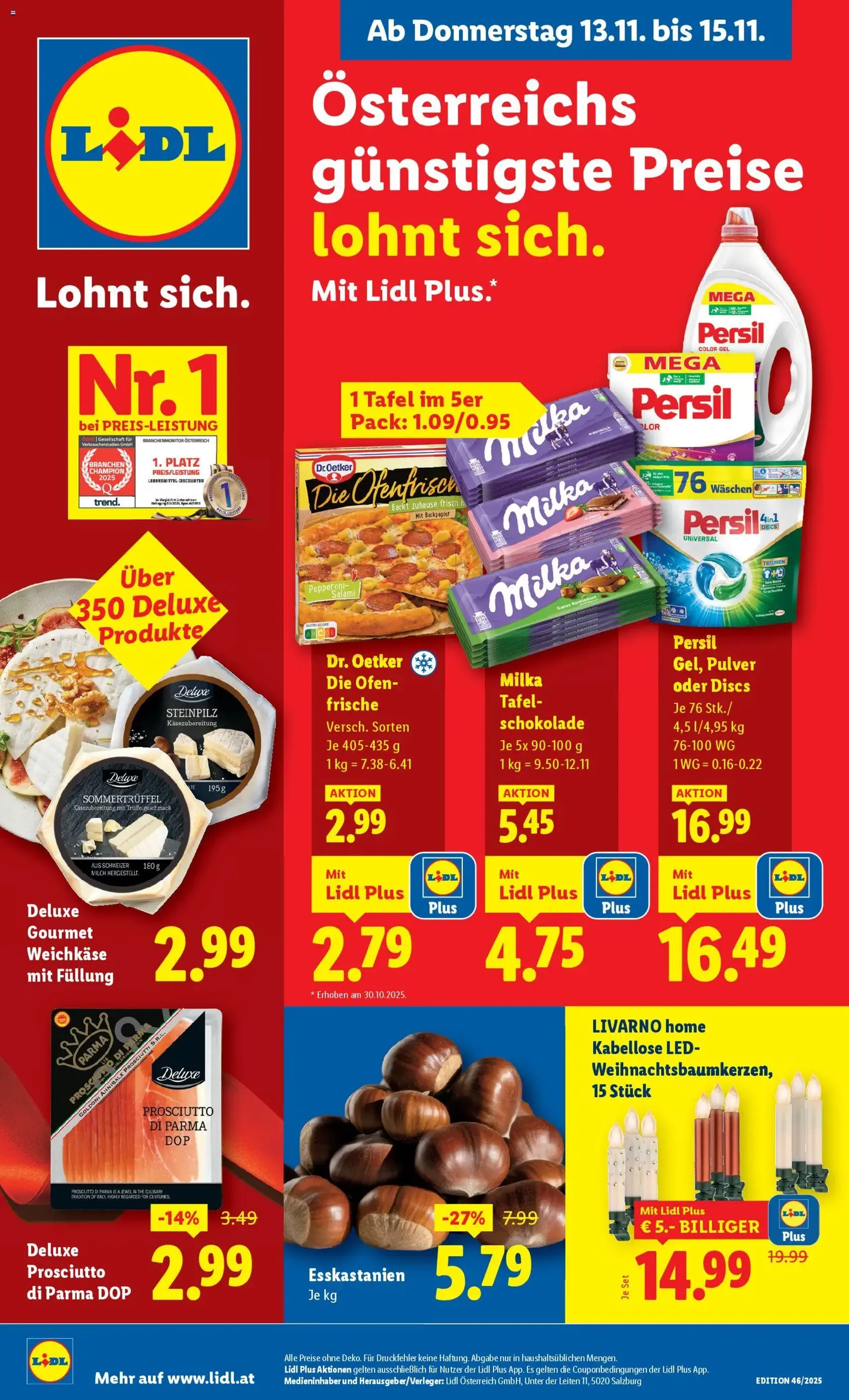 Lidl Flugblatt - Gültiger Prospekt ab 13.11.2025, Seite 1 von insgesamt 46