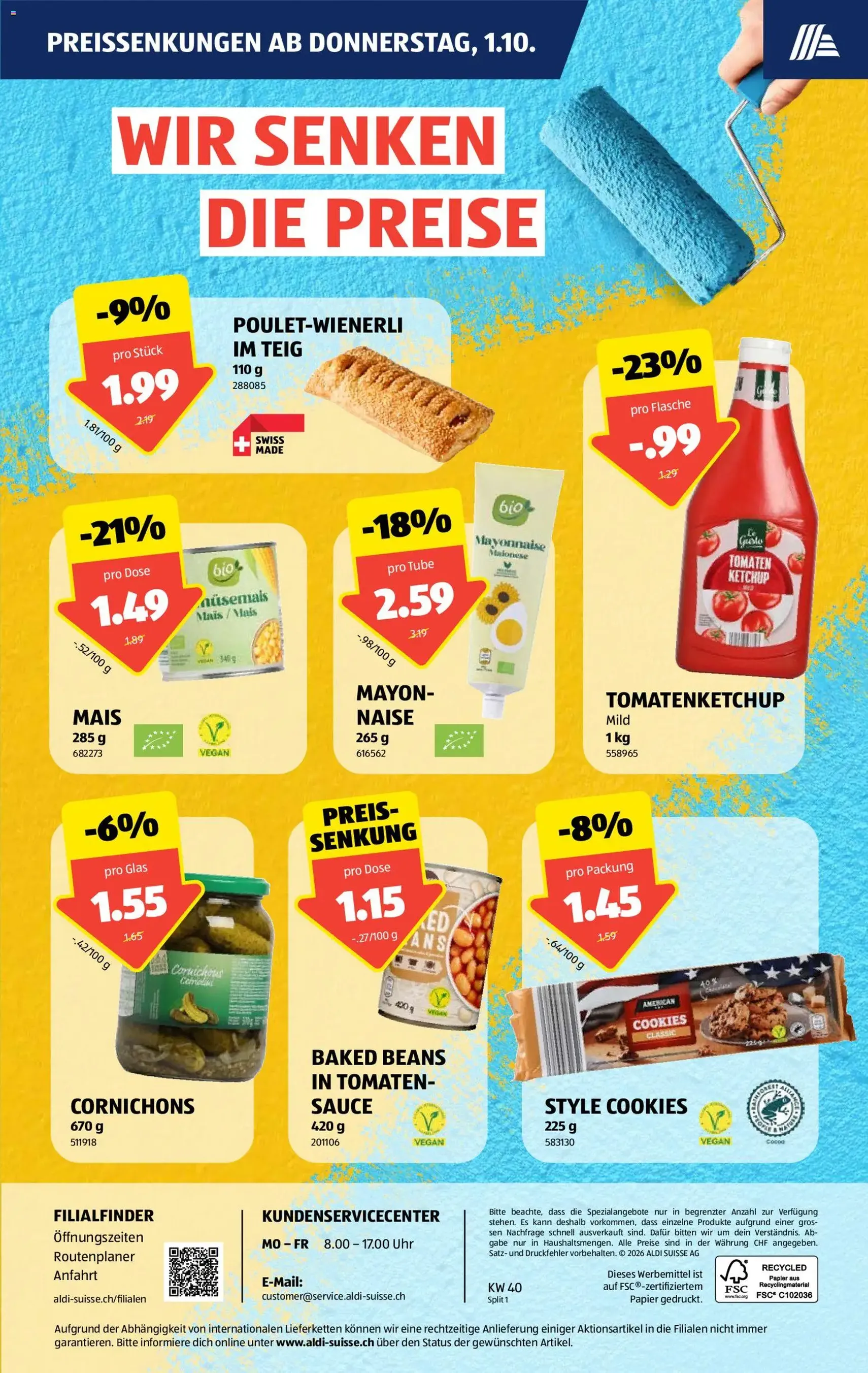 Aldi aktionen - Gültiger Prospekt ab 01.10.2026, Seite 3 von insgesamt 36