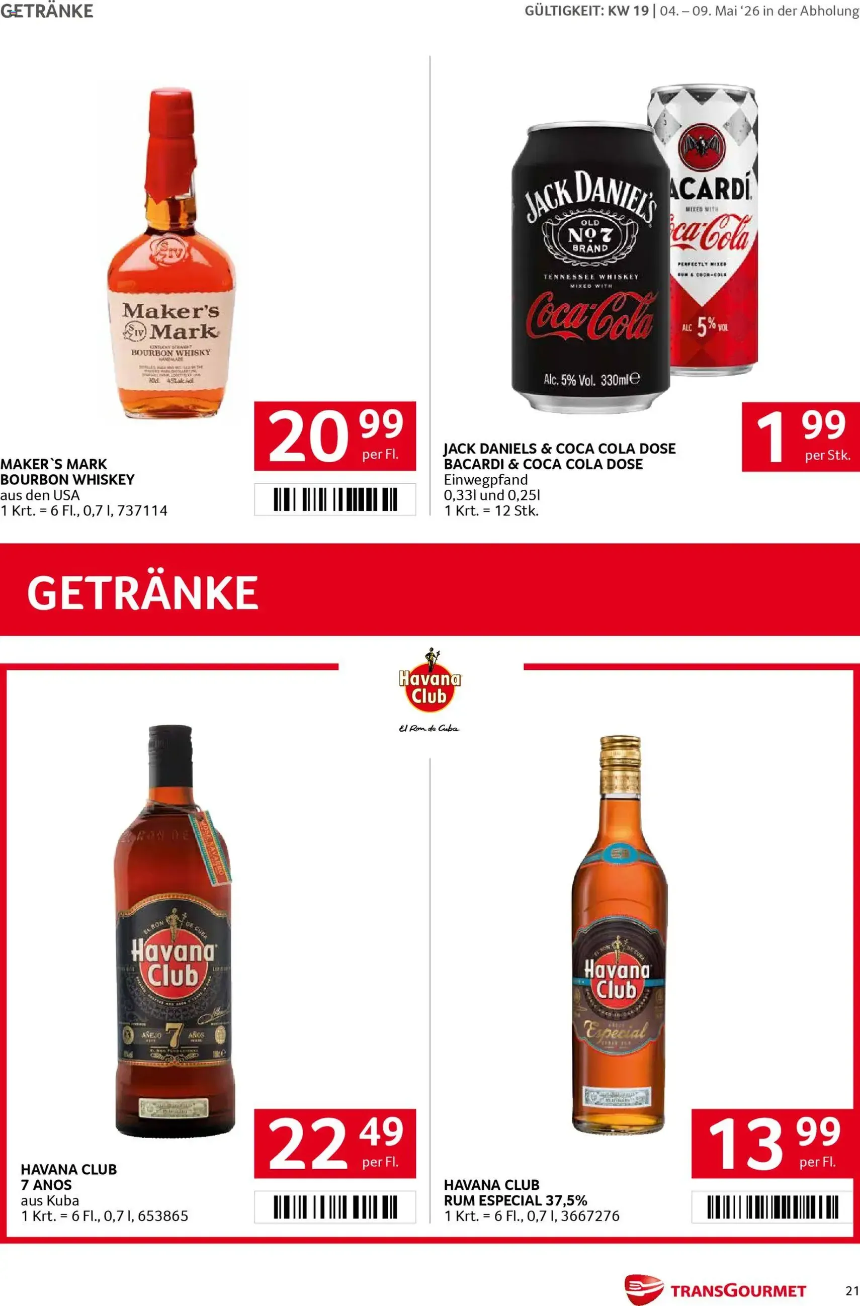 Transgourmet Flugblatt - Gültiger Prospekt ab 04.05.2026, Seite 21 von insgesamt 32