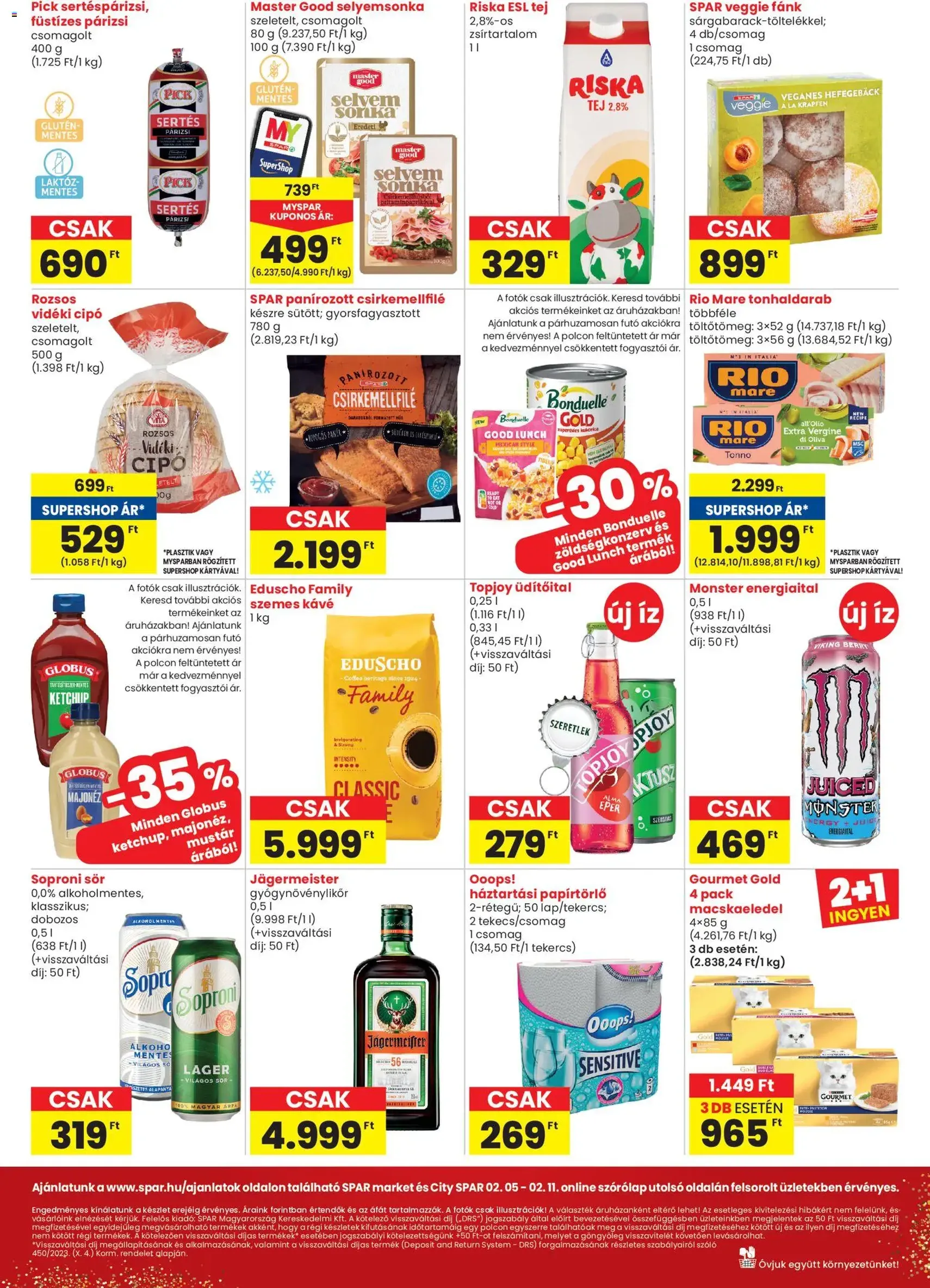 Spar Market Akciós újság - 2026.02.05. érvényes szórólap 2 oldal 3 oldalból