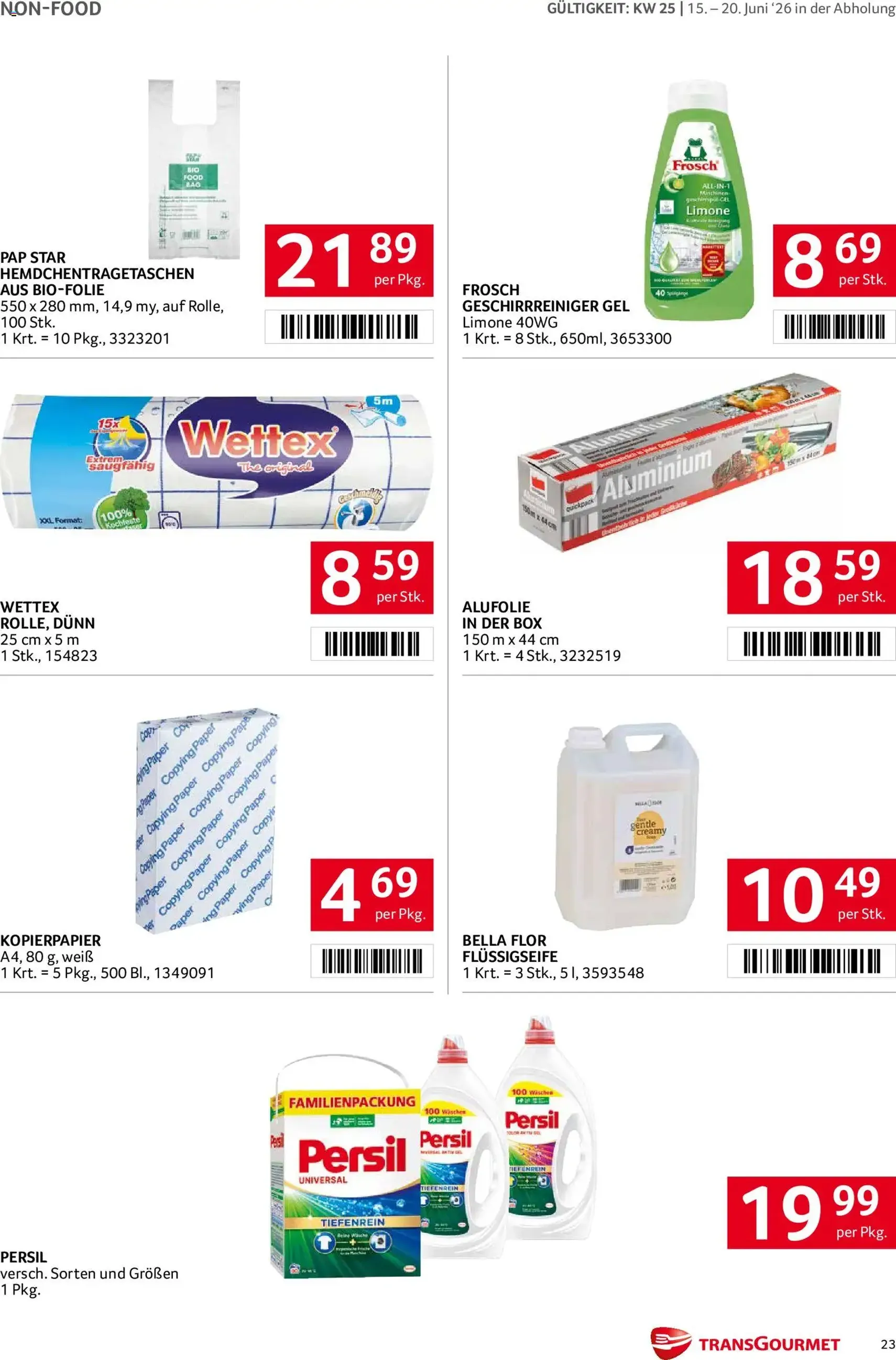 Transgourmet Flugblatt - Gültiger Prospekt ab 15.06.2026, Seite 23 von insgesamt 32