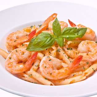 Previsualización de la receta Fideos con gambas al ajillo