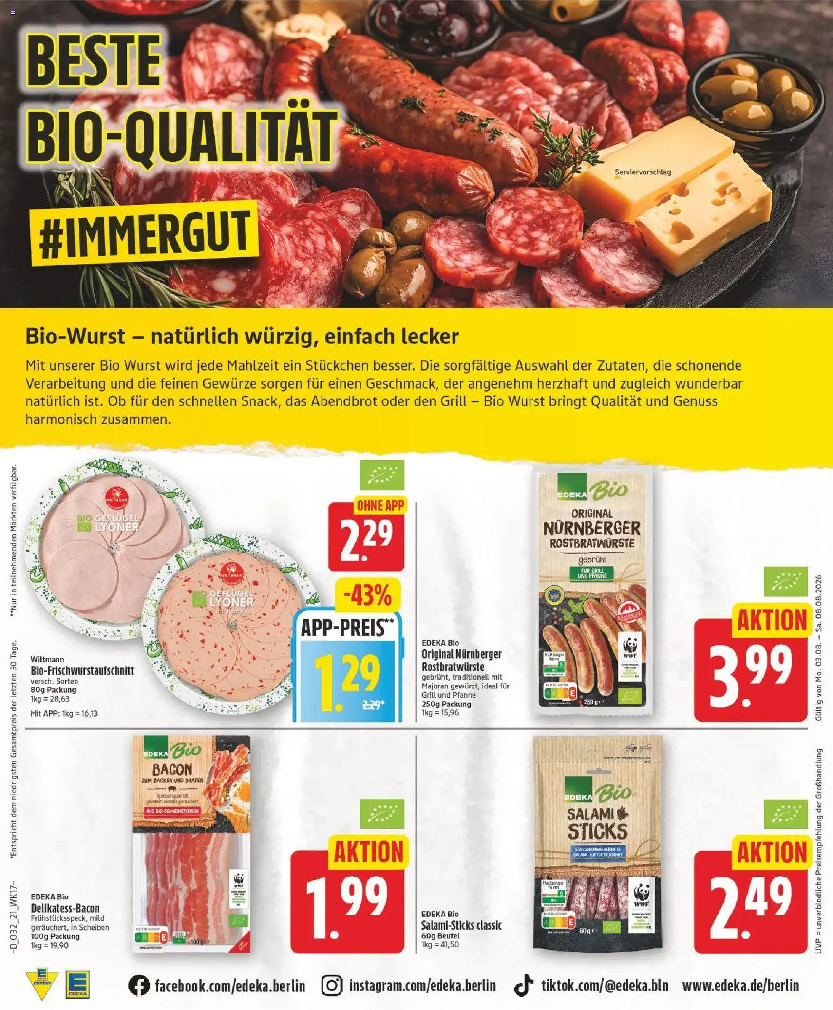 Edeka Prospekt - Gültiger Prospekt ab 03.08.2026, Seite 21 von insgesamt 27