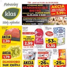 Klas leták - náhľad letáku platný od 14.09.2026