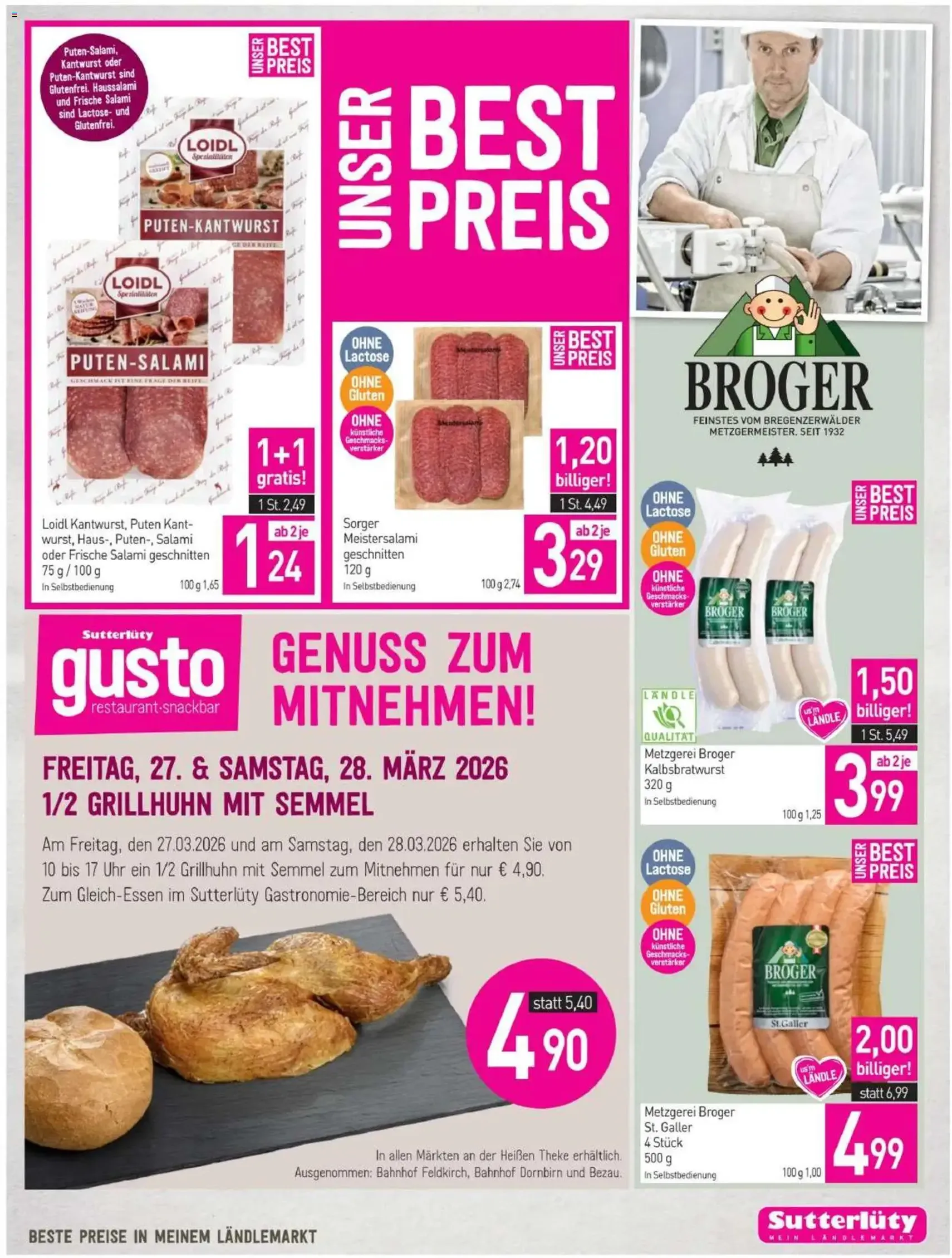 Sutterlüty Flugblatt - Gültiger Prospekt ab 26.03.2026, Seite 7 von insgesamt 24