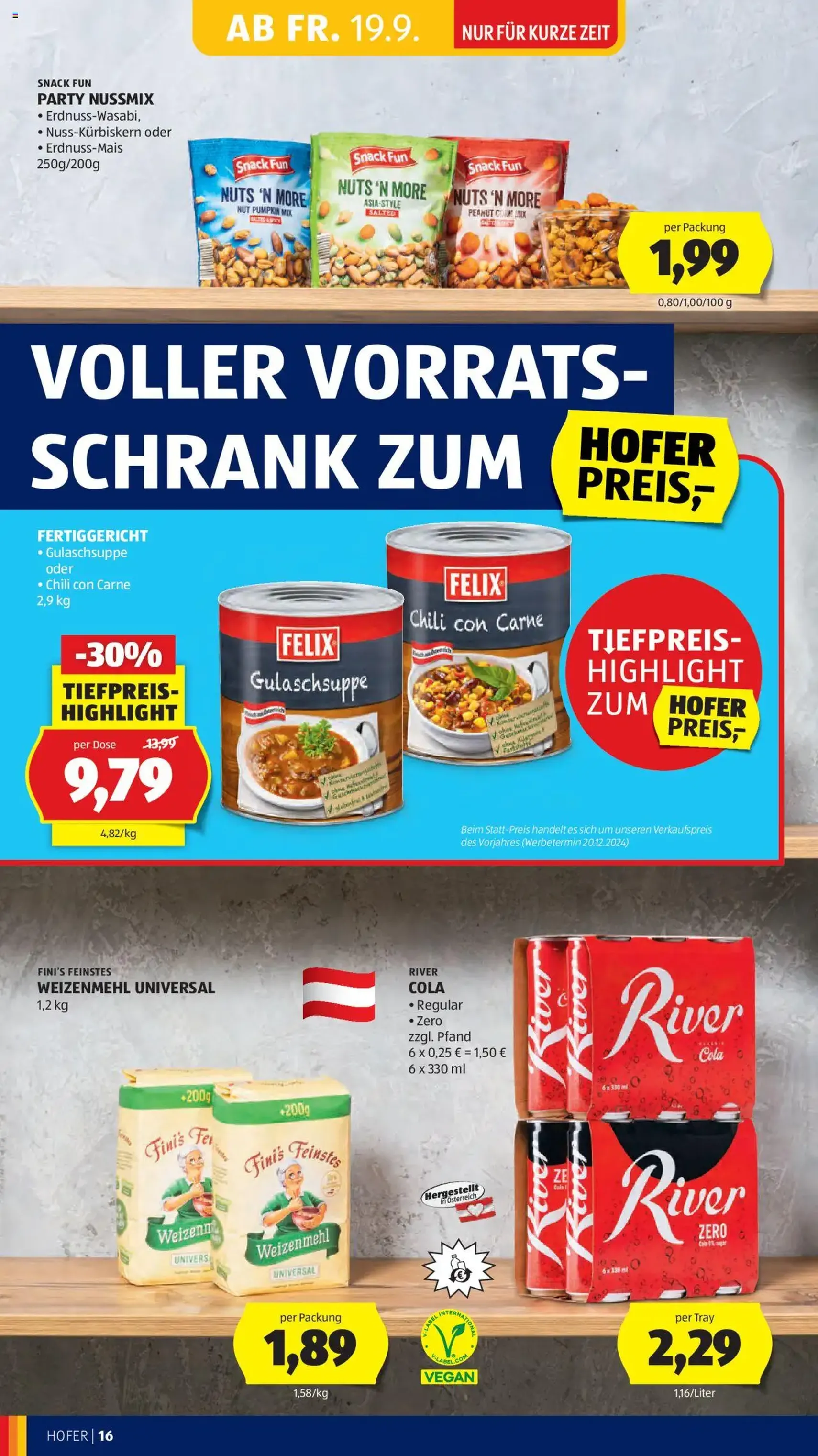 Hofer Flugblatt - Gültiger Prospekt ab 19.09.2025, Seite 18 von insgesamt 49