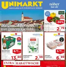 Unimarkt Flugblatt - Prospekt Vorschau gültig ab 10.09.2025