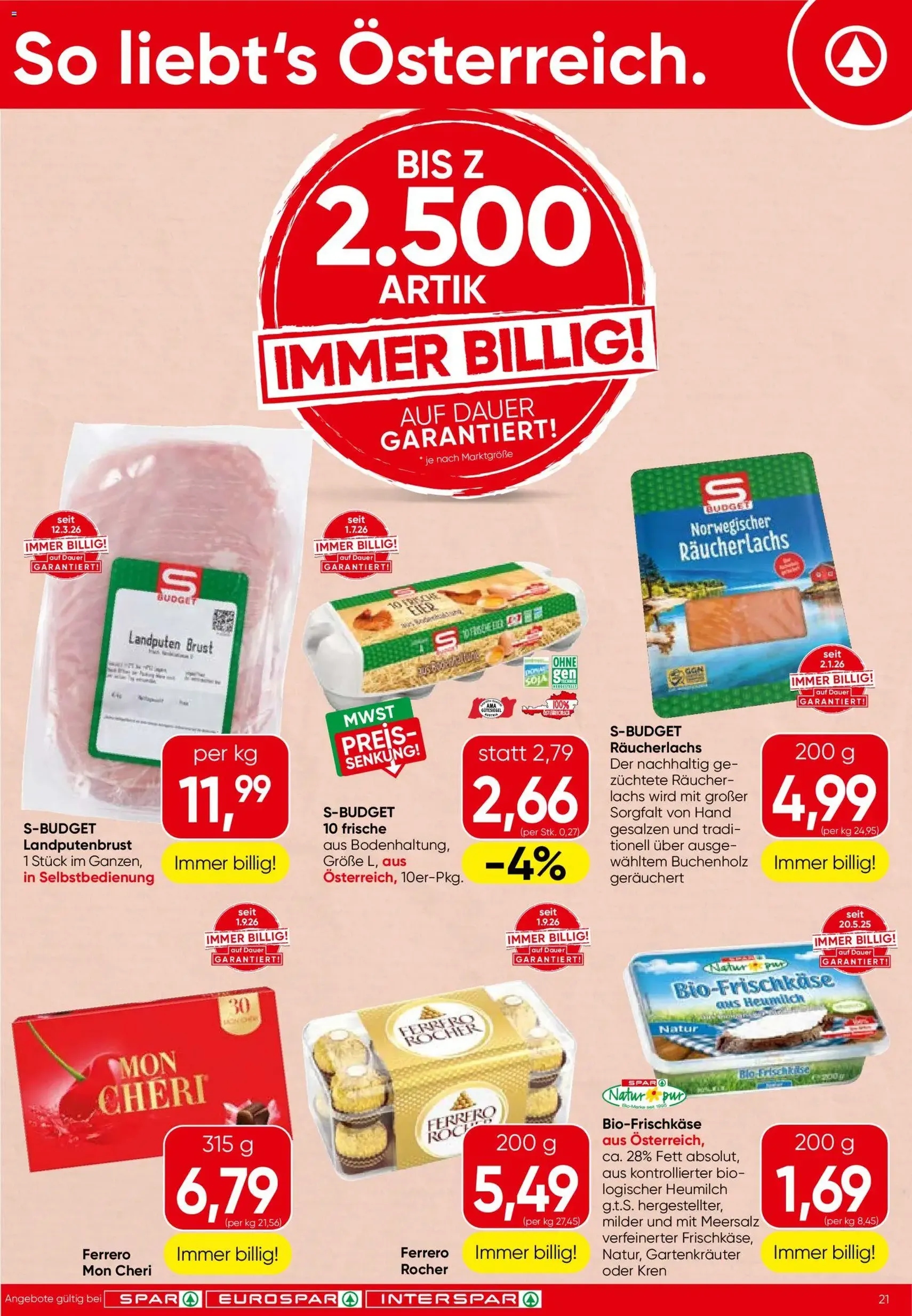 Spar - Flugblatt - Gültiger Prospekt ab 10.09.2026, Seite 21 von insgesamt 24