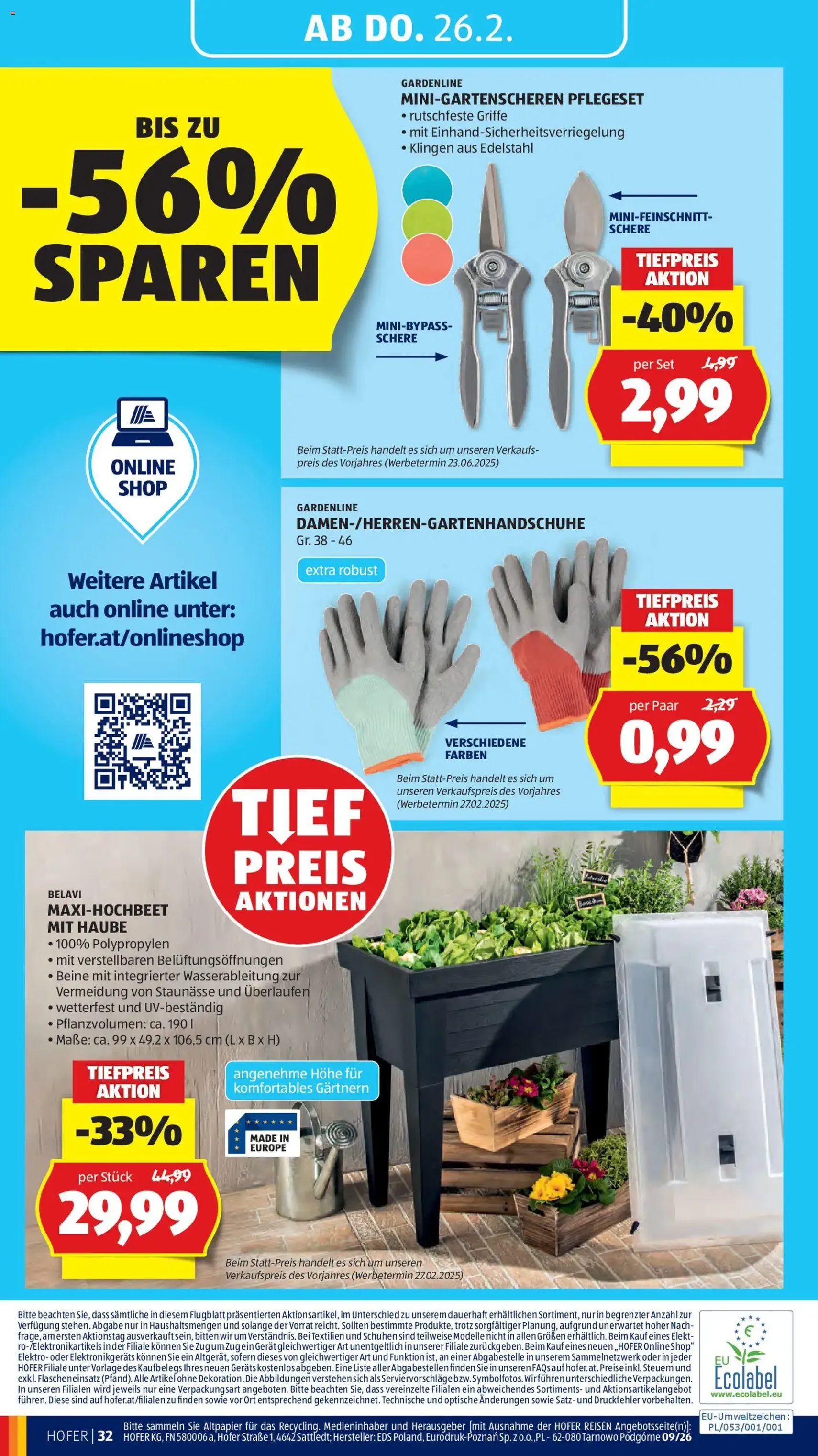 Hofer Flugblatt - Gültiger Prospekt ab 20.02.2026, Seite 36 von insgesamt 37