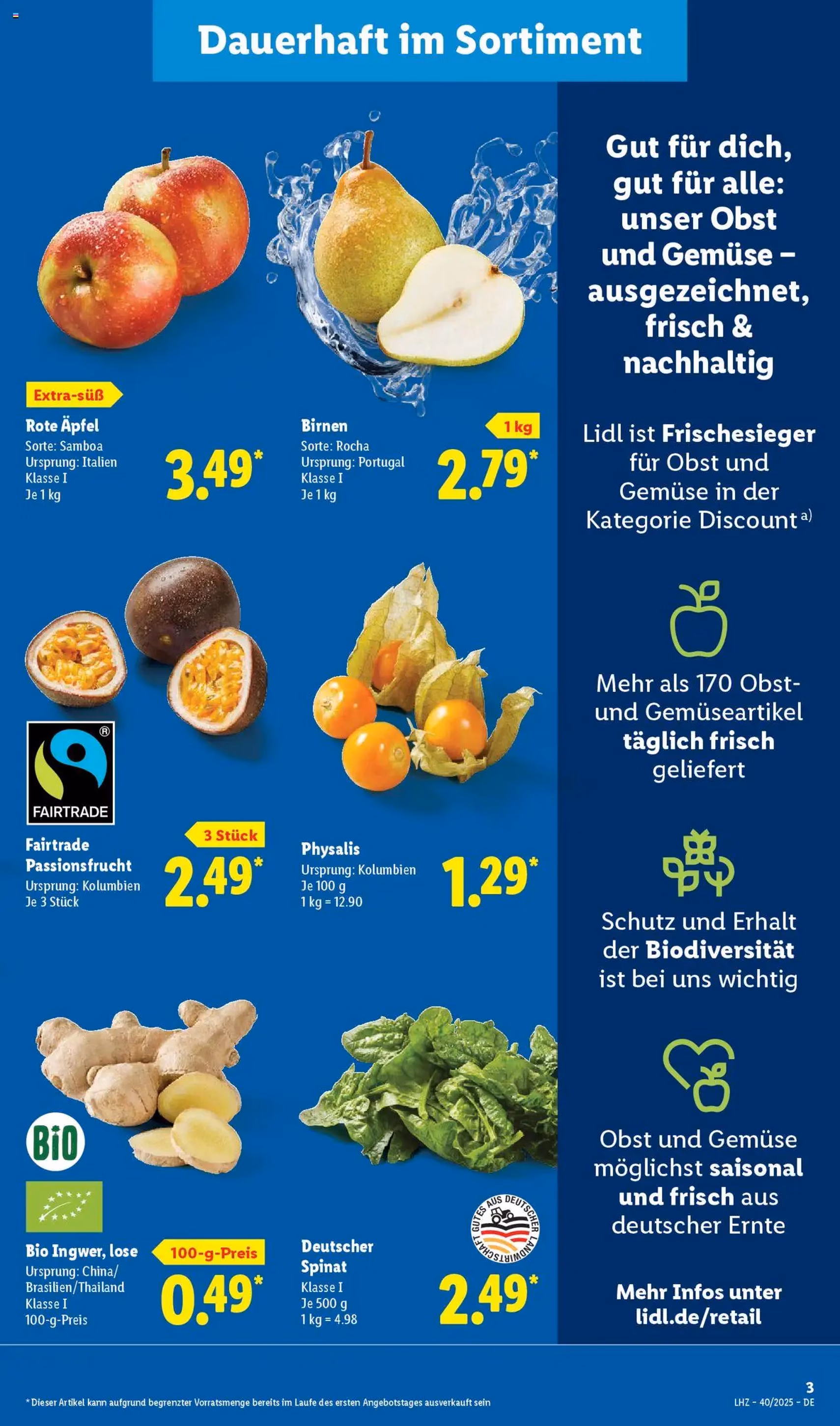 Lidl Prospekt - Gültiger Prospekt ab 29.09.2025, Seite 3 von insgesamt 66