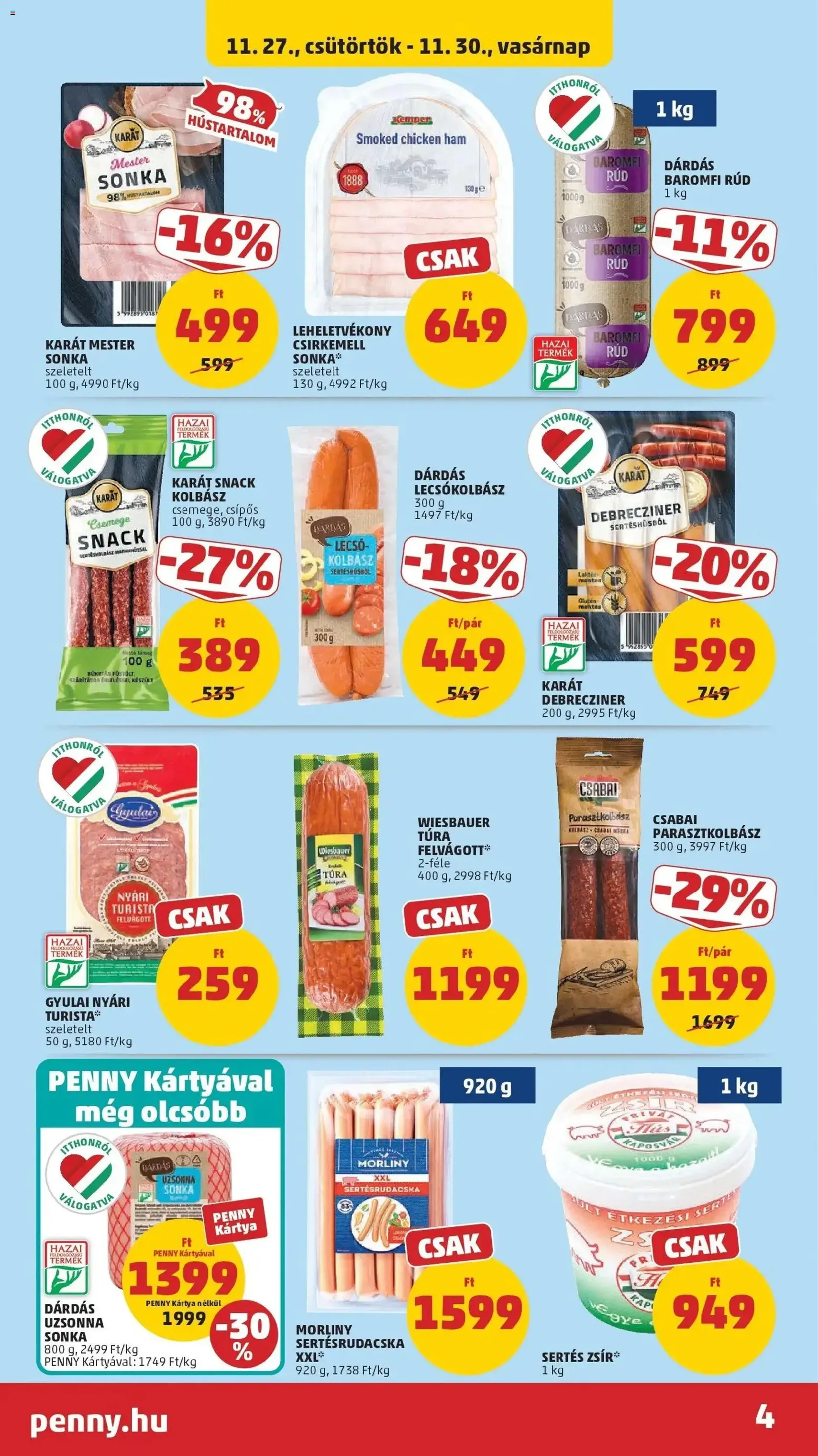 PENNY Akciós újság - 2025.11.27. érvényes szórólap 4 oldal 39 oldalból