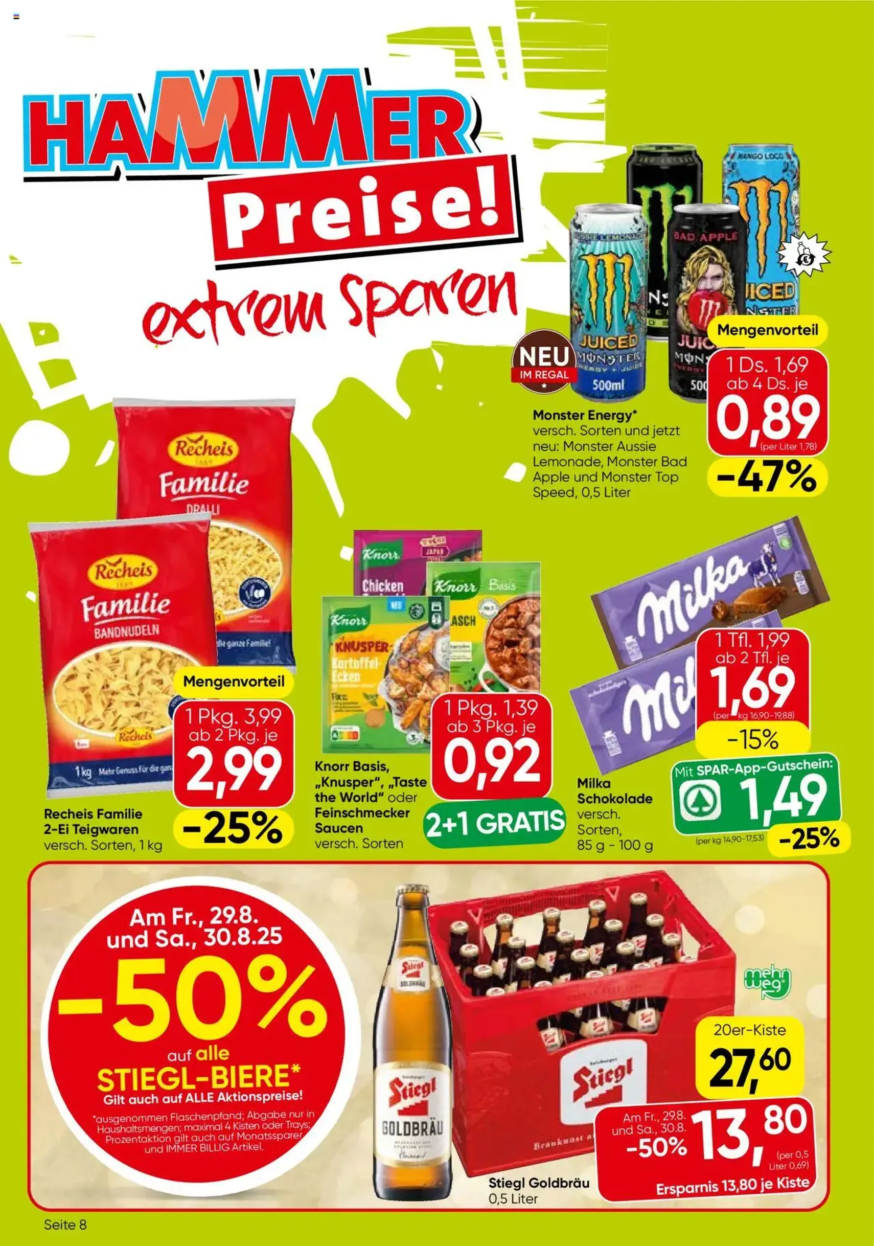 Eurospar Flugblatt - Gültiger Prospekt ab 28.08.2025, Seite 8 von insgesamt 16 Eurospar Flugblatt - Gültiger Prospekt ab 28.08.2025, Seite 8 von insgesamt 16