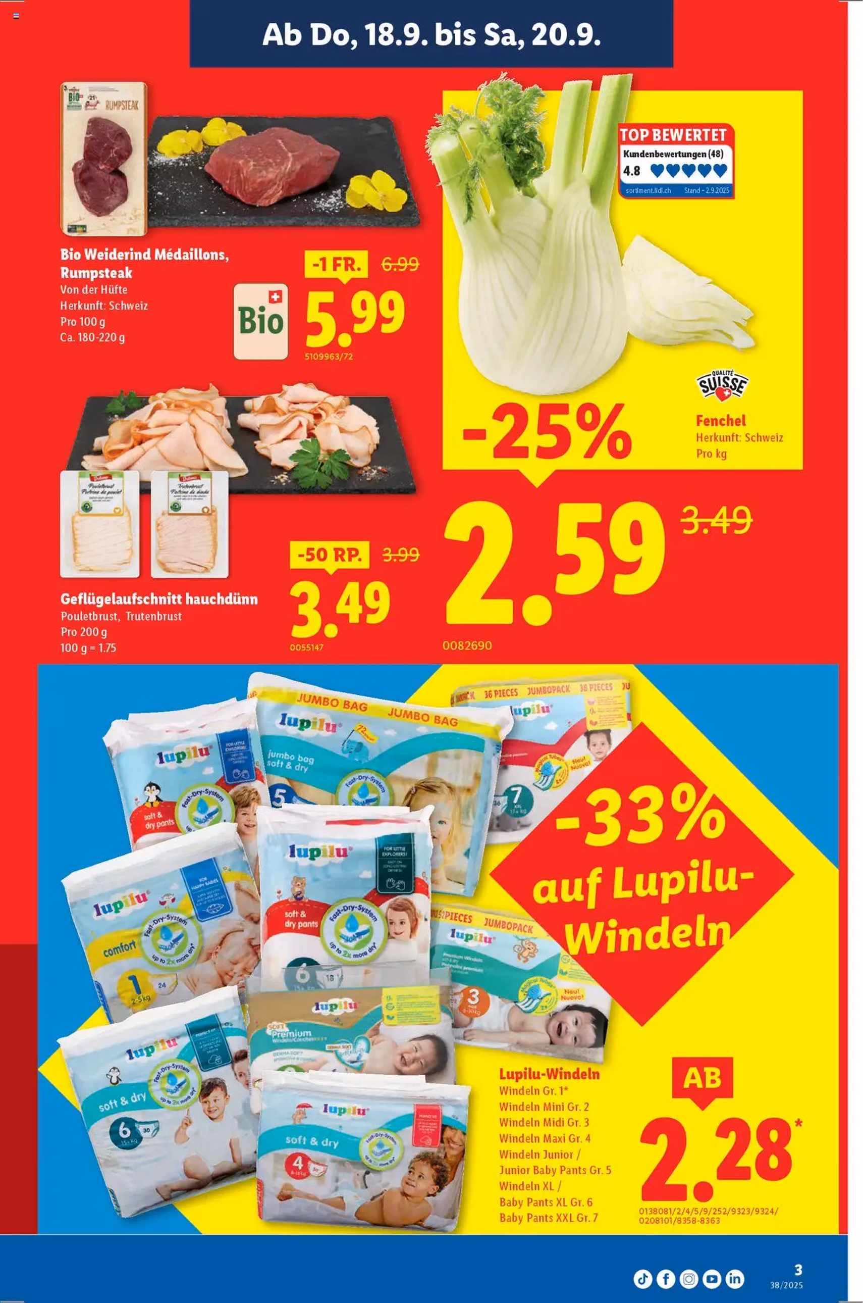 Lidl Aktionen - Gültiger Prospekt ab 18.09.2025, Seite 3 von insgesamt 32