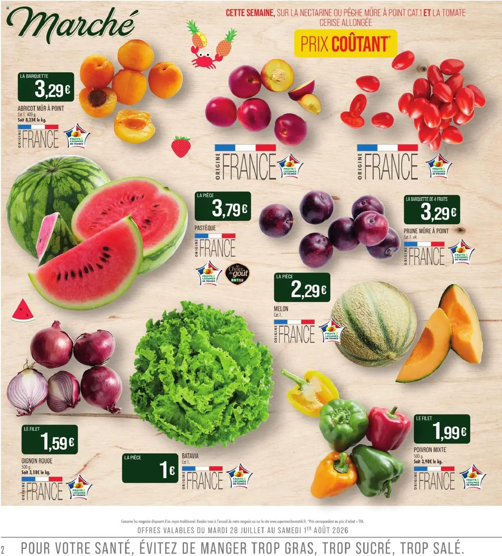 Match Supermarché catalogue - brochure valable à partir du 28/07/2026, page 2 sur 24