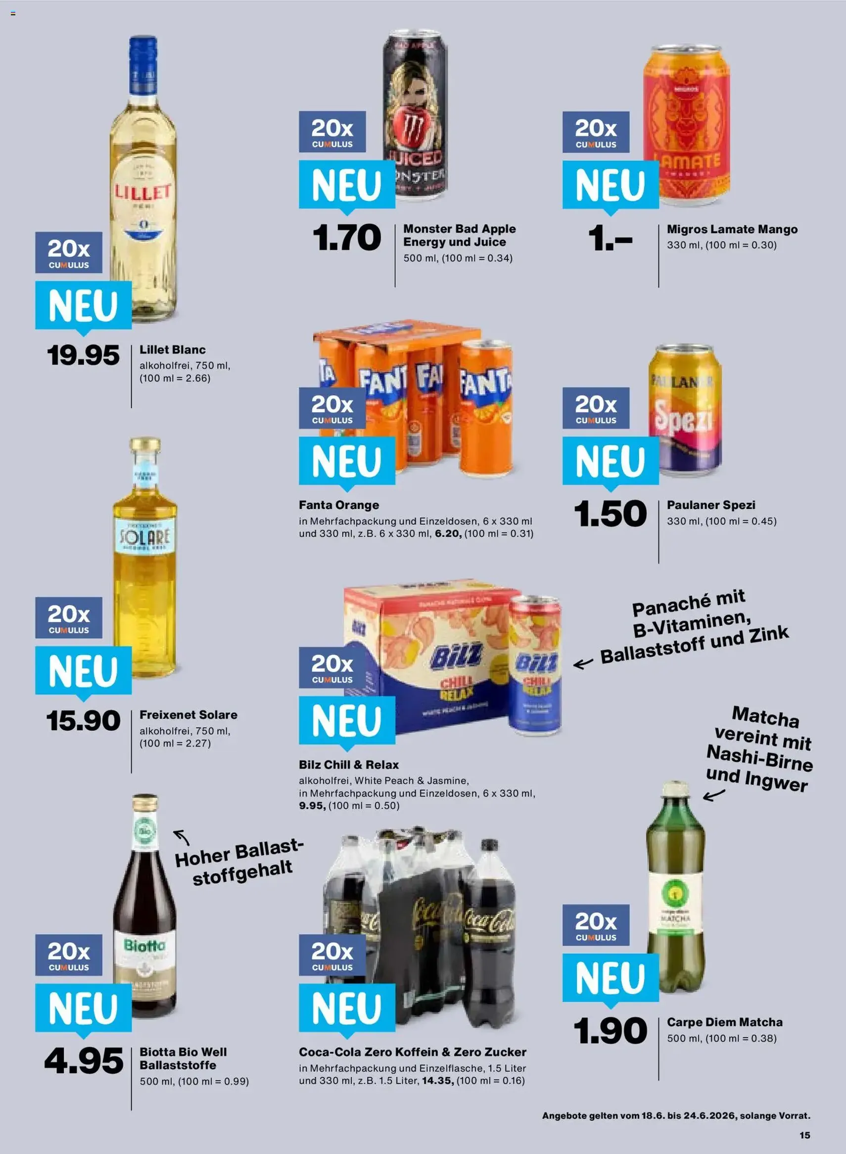 Migros aktionen - Gültiger Prospekt ab 18.06.2026, Seite 15 von insgesamt 24
