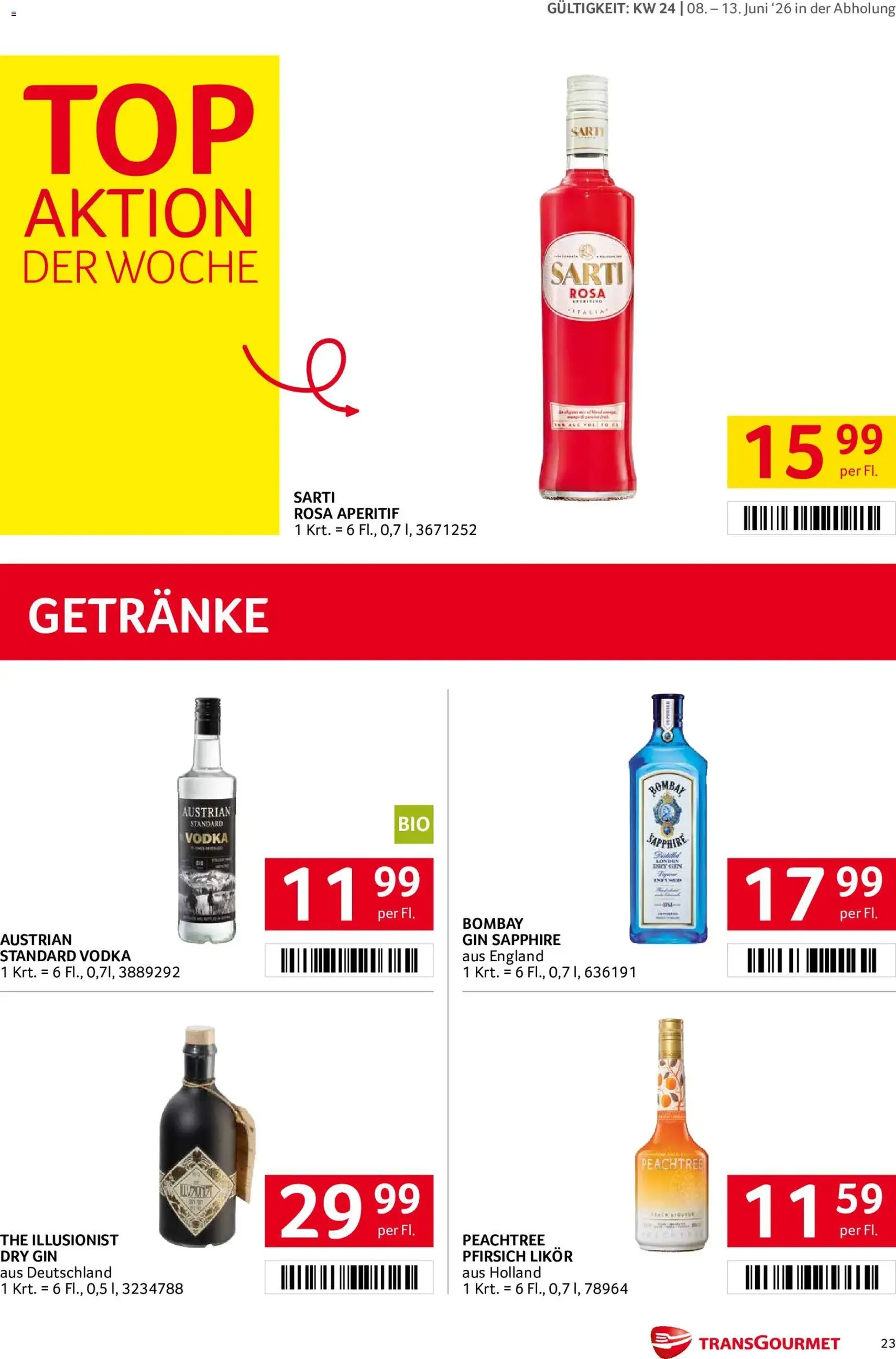 Transgourmet Flugblatt - Gültiger Prospekt ab 08.06.2026, Seite 23 von insgesamt 36