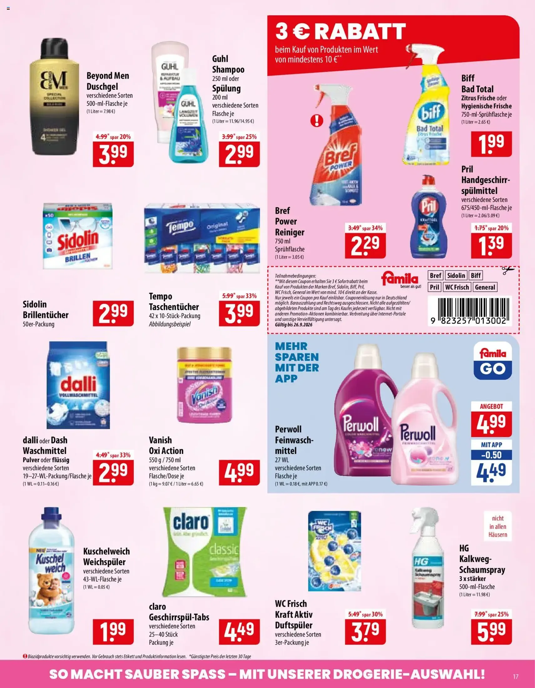 Famila Prospekt - Gültiger Prospekt ab 21.09.2026, Seite 17 von insgesamt 24