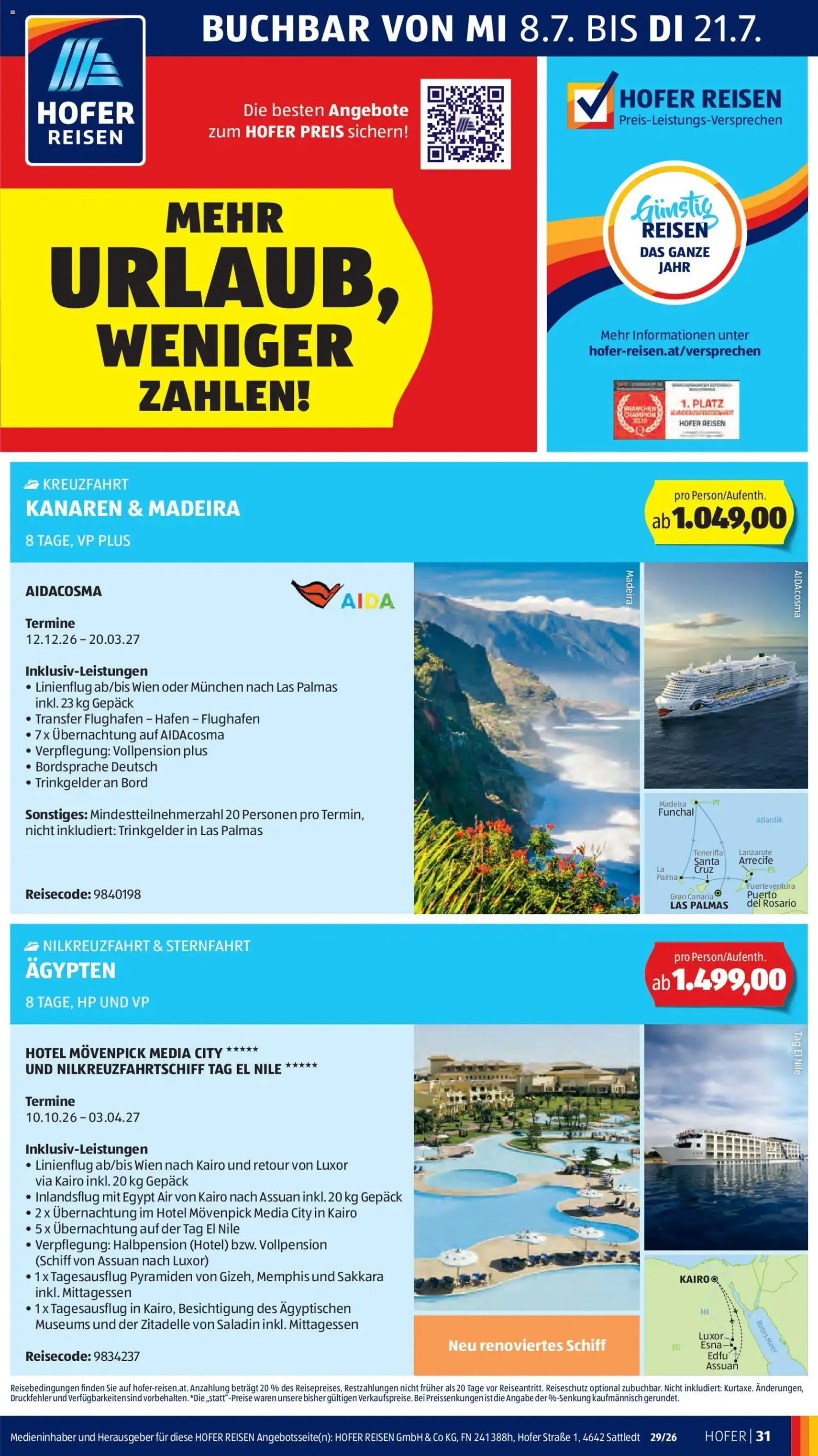 Hofer Flugblatt - Gültiger Prospekt ab 10.07.2026, Seite 39 von insgesamt 44
