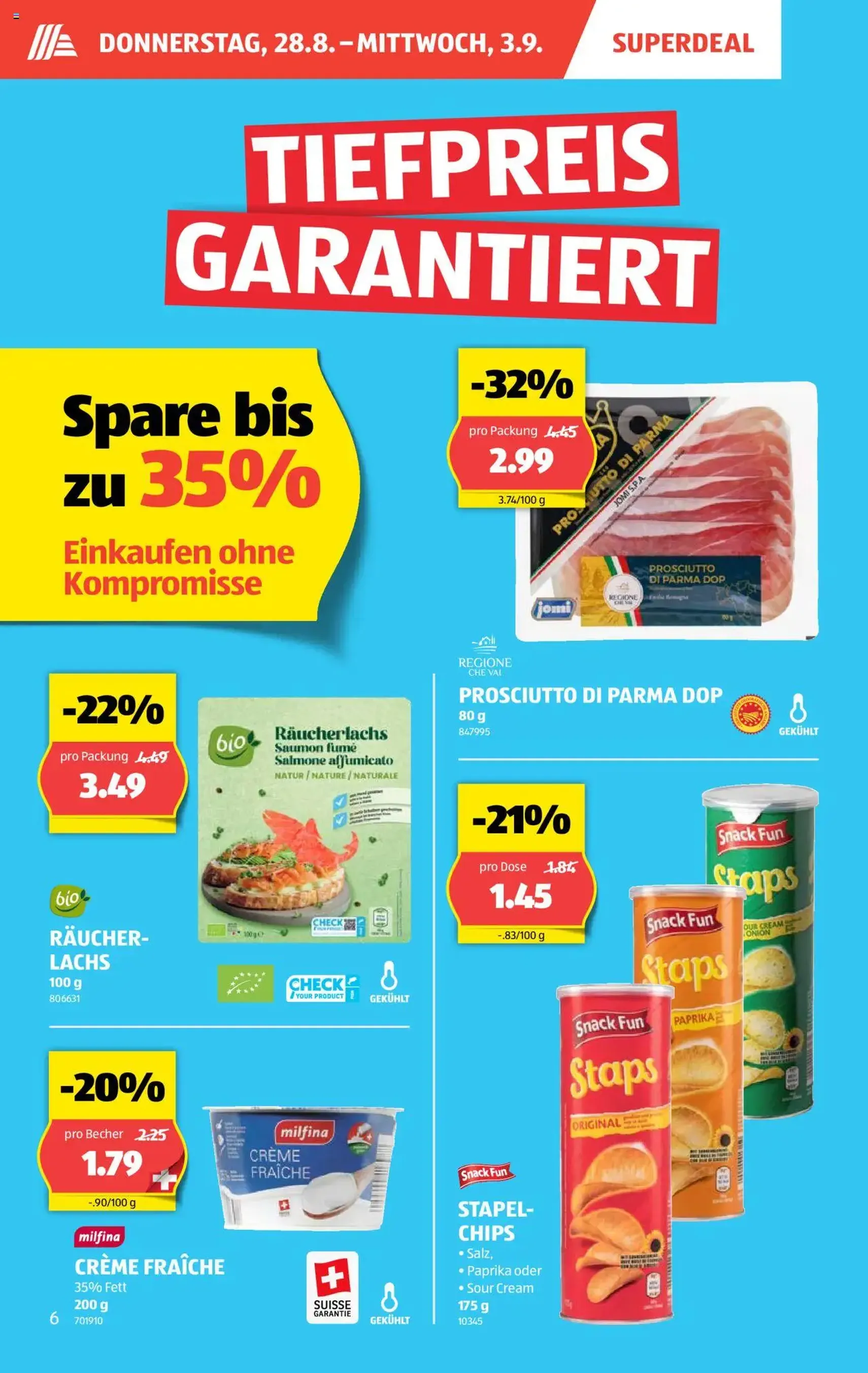 Aldi Aktionen - Gültiger Prospekt ab 28.08.2025, Seite 6 von insgesamt 35 Aldi Aktionen - Gültiger Prospekt ab 28.08.2025, Seite 6 von insgesamt 35