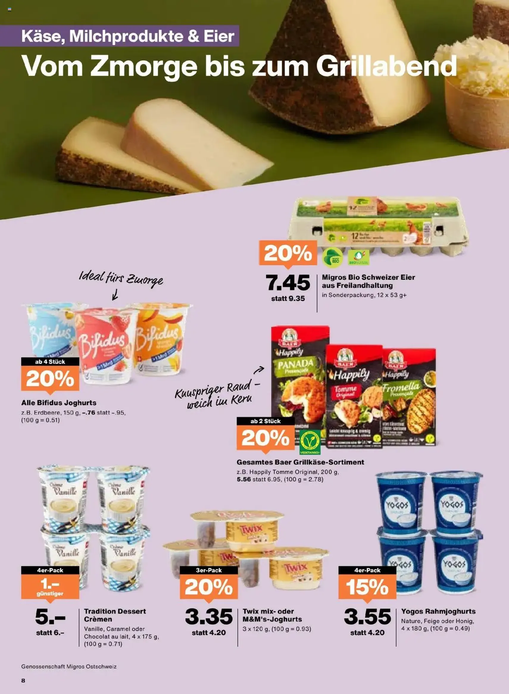 Migros Aktionen - Gültiger Prospekt ab 19.08.2025, Seite 8 von insgesamt 20 Migros Aktionen - Gültiger Prospekt ab 19.08.2025, Seite 8 von insgesamt 20