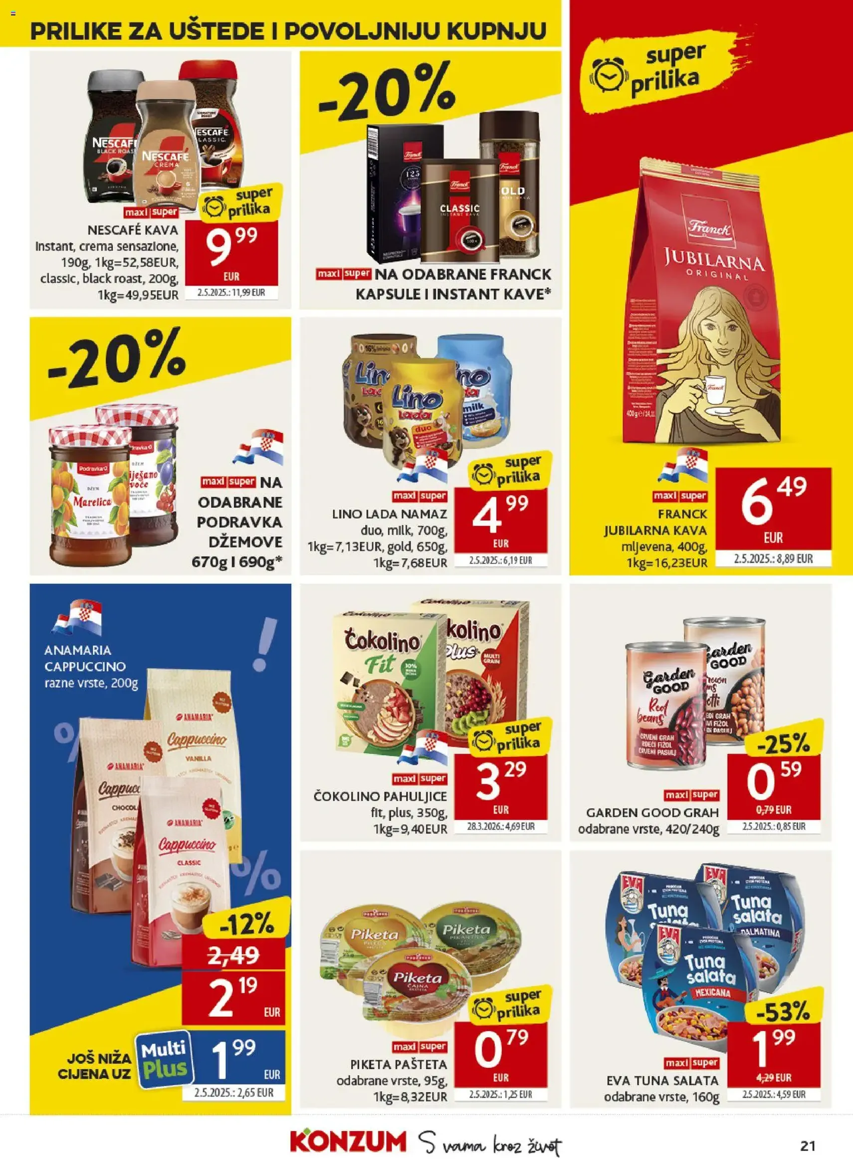Konzum HR akciós újság - 2026.07.29. érvényes szórólap 21 oldal 40 oldalból
