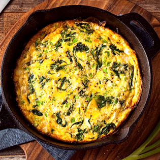 Vegetarische Spinat-Frittata im Backofen gebacken - Rezeptvorschau