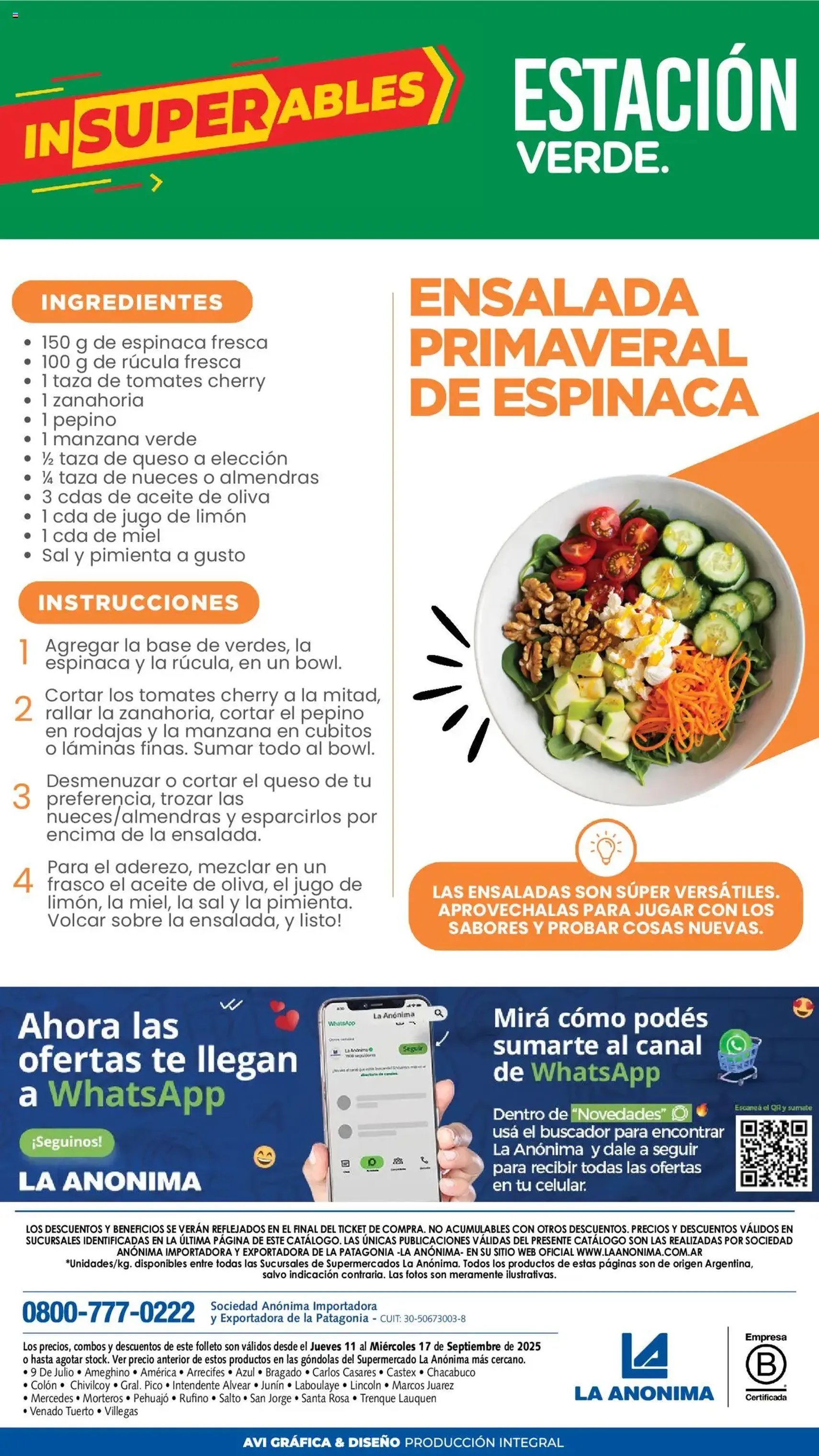 La Anonima catálogo - folleto válido desde 11/09/2025 página 8 de 8