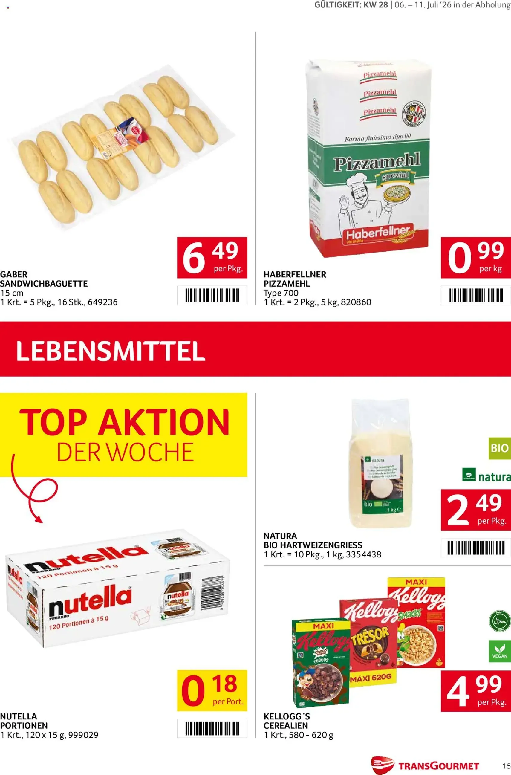 Transgourmet Flugblatt - Gültiger Prospekt ab 06.07.2026, Seite 15 von insgesamt 28