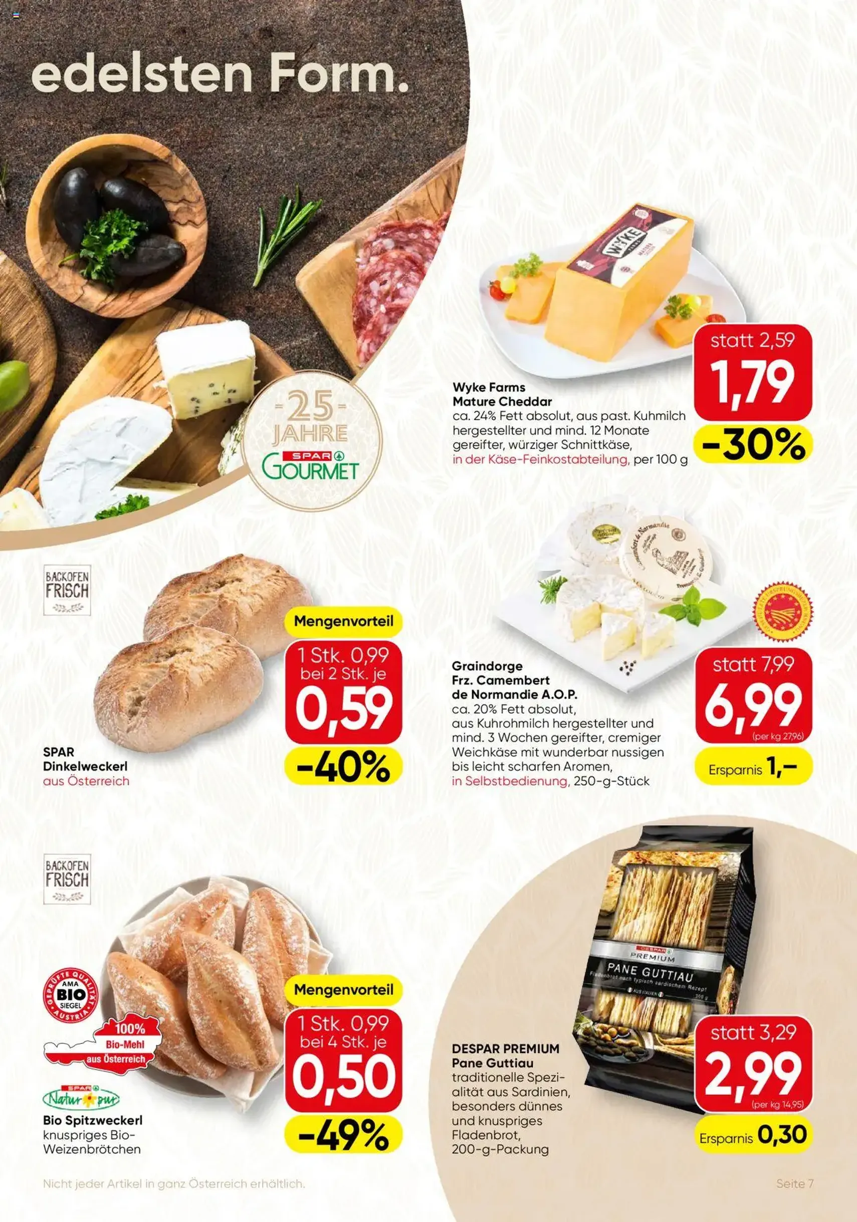 SPAR Gourmet Flugblatt - Gültiger Prospekt ab 28.08.2025, Seite 7 von insgesamt 12