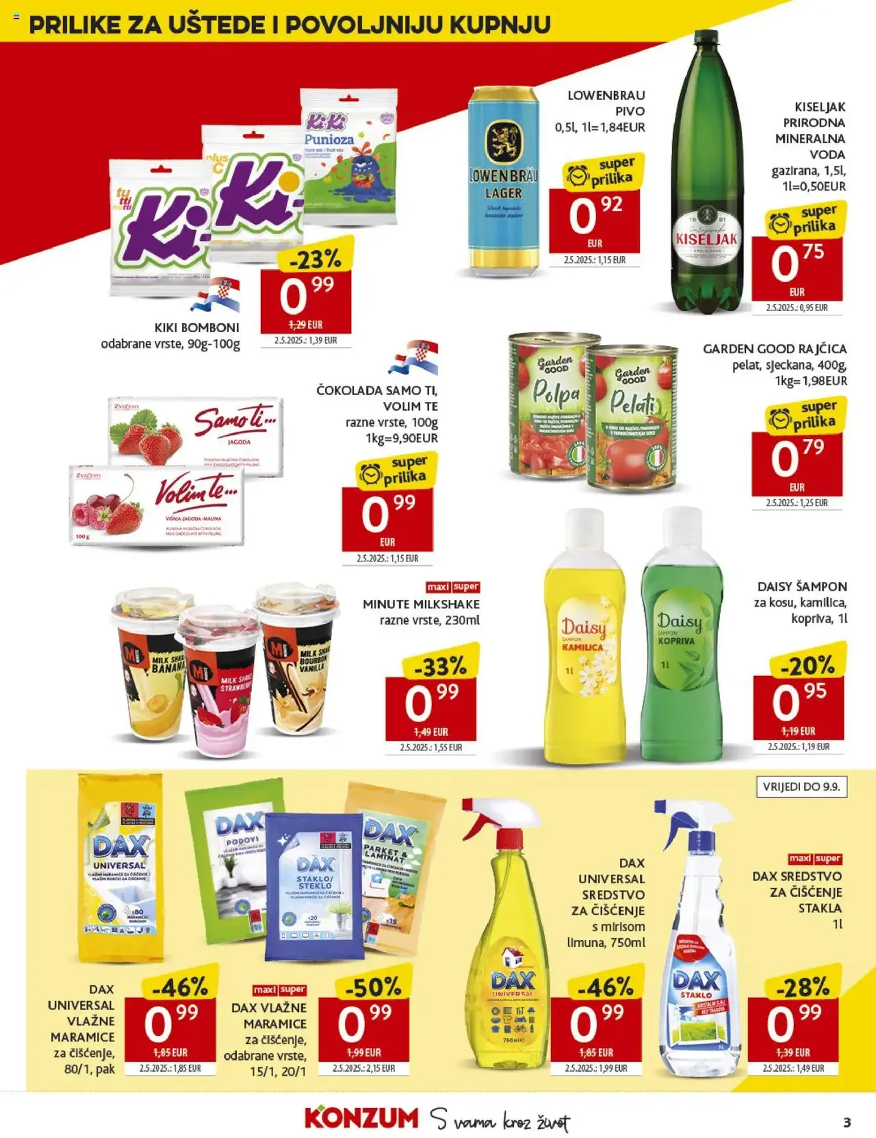 Konzum HR Akciós újság - 2025.08.27. érvényes szórólap 3 oldal 45 oldalból Konzum HR Akciós újság - 2025.08.27. érvényes szórólap 3 oldal 45 oldalból